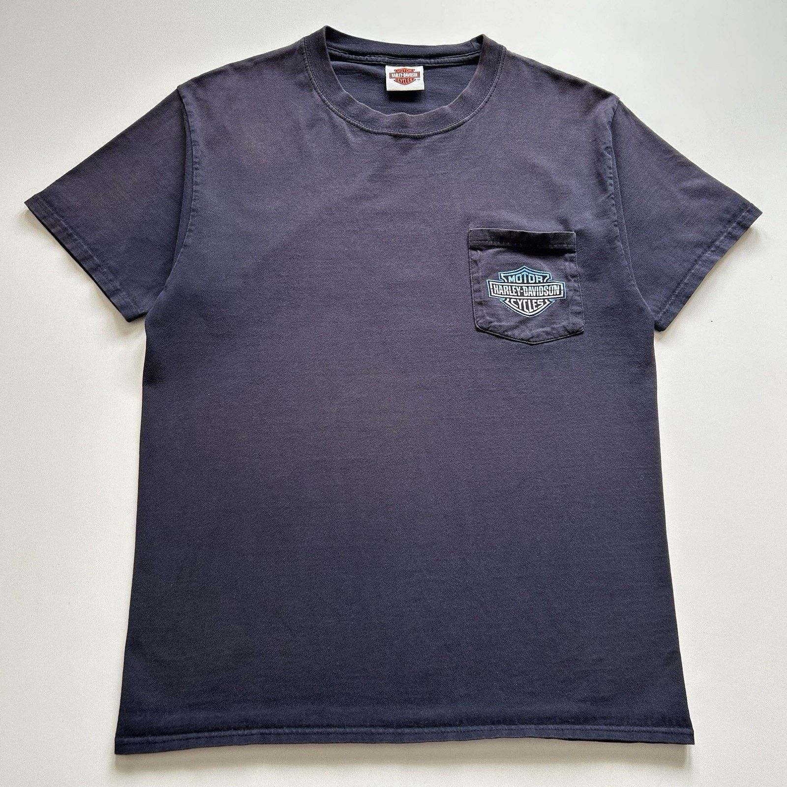 Harley Davidson Vintage Harley Davidson Pocket Shirt Medium Faded Distressed Size US M / EU 48-50 / 2 - 3 Thumbnail