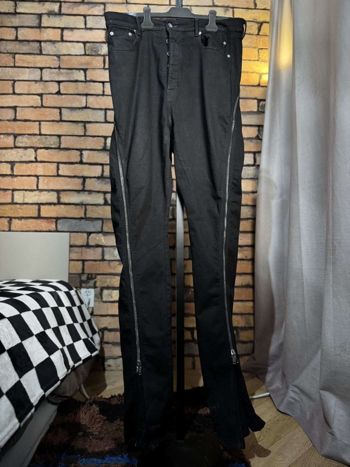 Rick Owens Drkshdw $1505 BOLAN BANANA JEANS FLARED SKINNY SLIM DENIM BOOT CUT Size US 34 / EU 50 - 1 Thumbnail