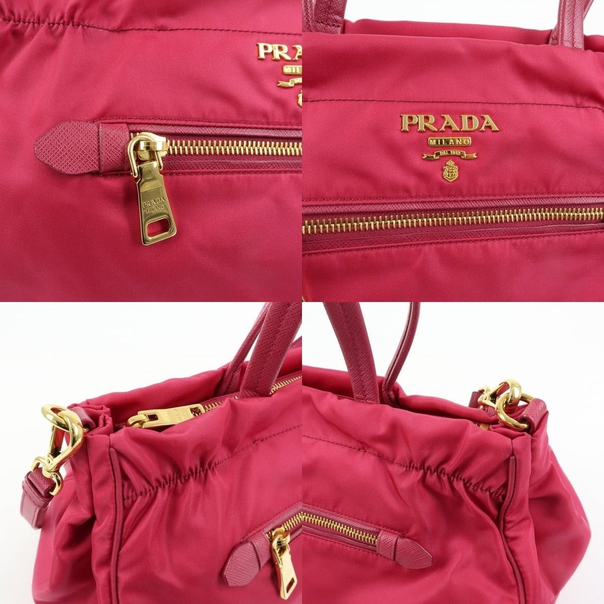 Prada Prada Tessuto Nylon Shoulder Bag Pink Size ONE SIZE - 6 Thumbnail