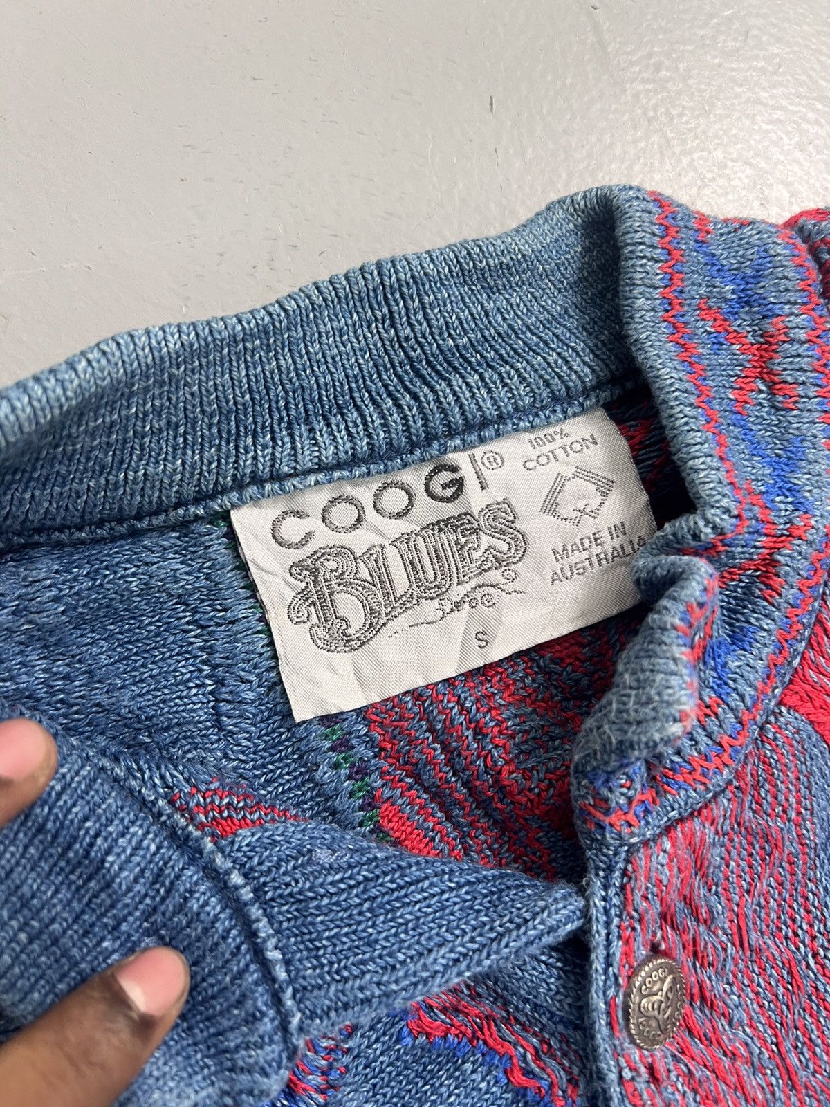 Coogi Vintage Coogi blues sweater Size US S / EU 44-46 / 1 - 4 Thumbnail