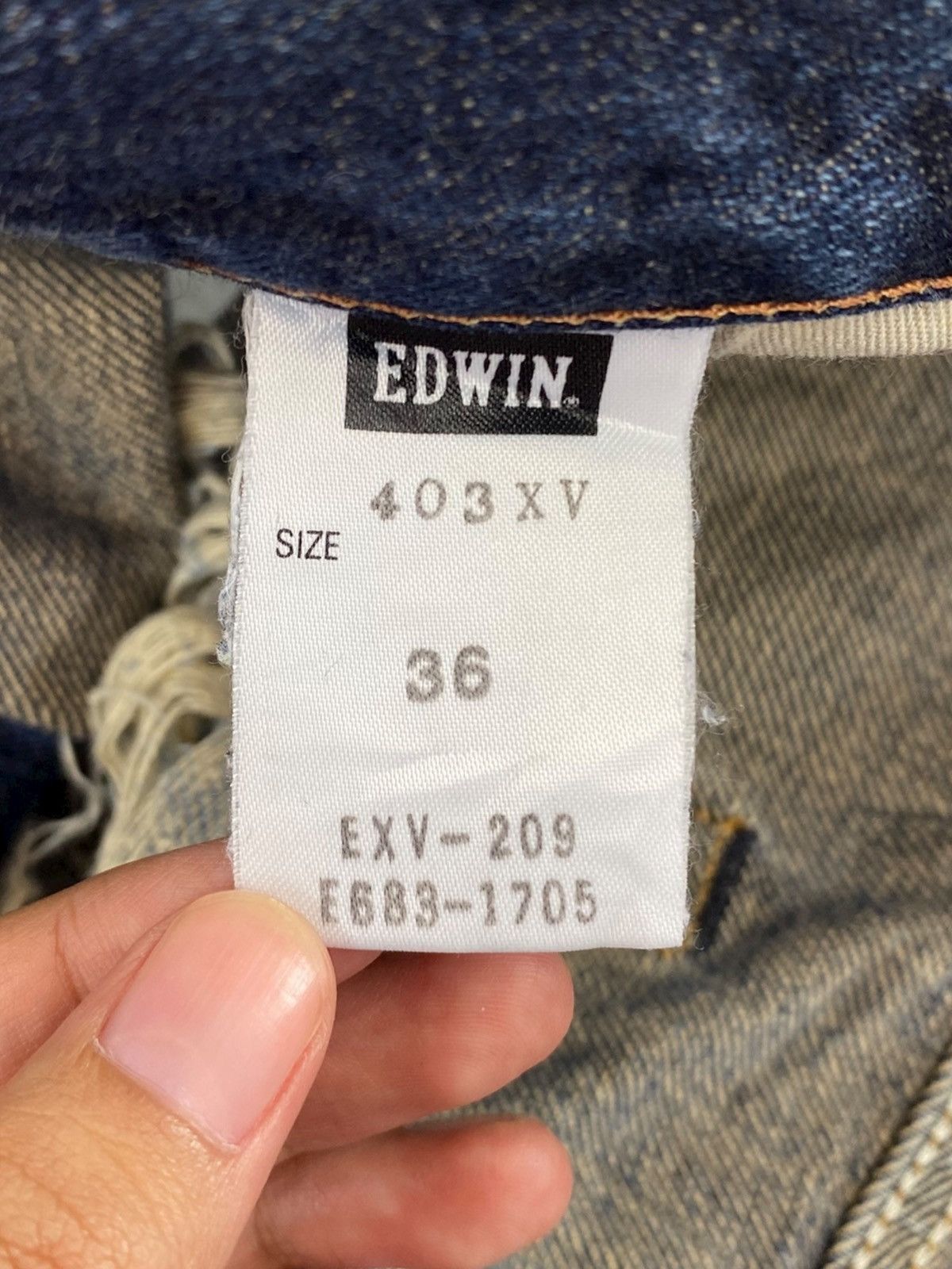 Edwin Edwin Vintage Whisker Faded Wash Style Straight Cut Jeans Size US 35 - 11 Thumbnail