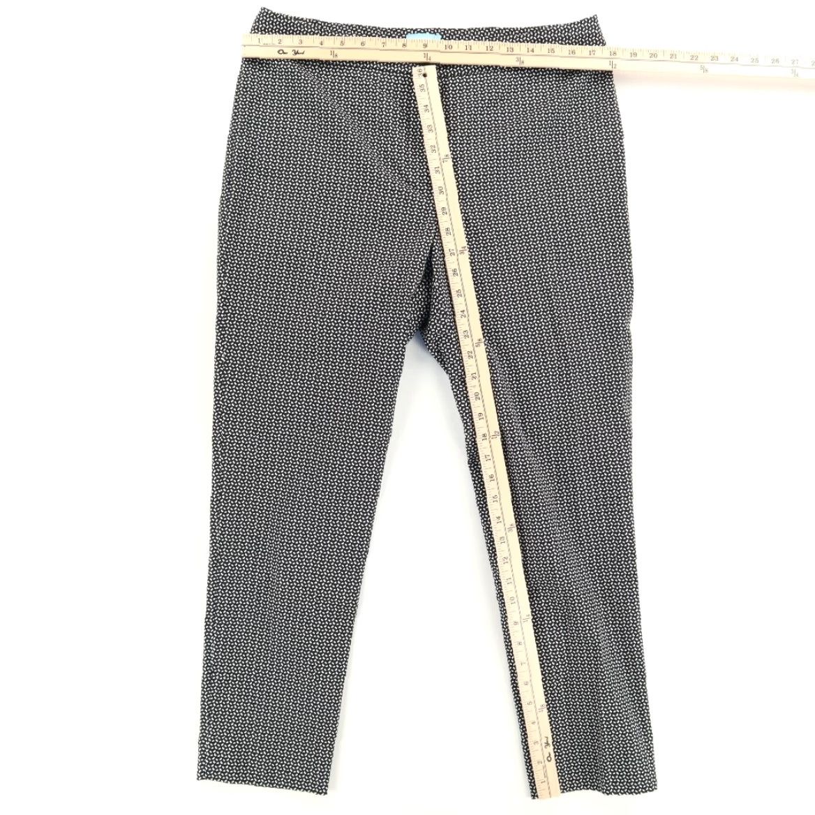 Vintage J. Mcluaghlin Stretch High Rise Seersucker Pants Black Patterned Women's 12 Size 34" / US 12 / IT 48 - 3 Thumbnail