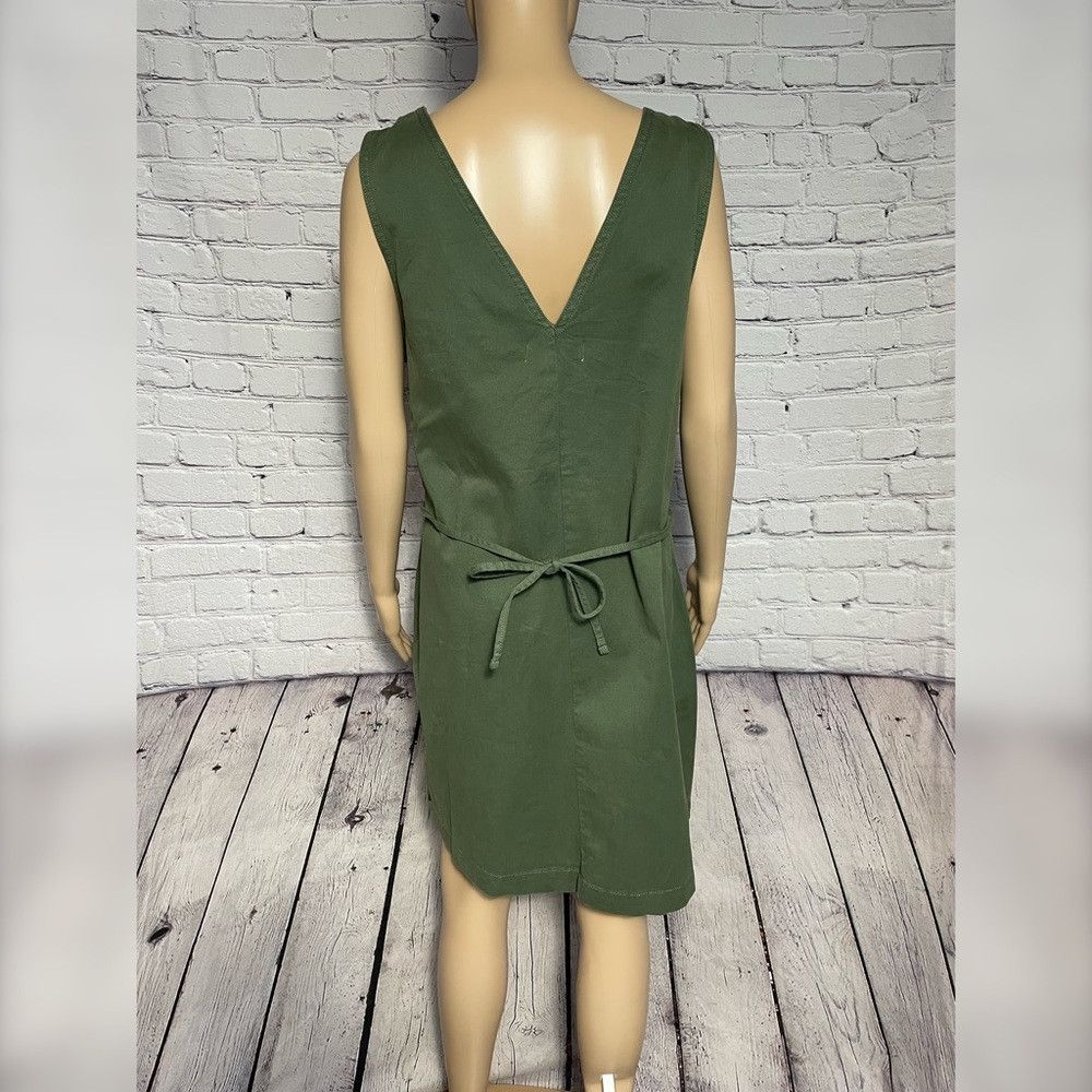 Other NWT New Warp + Weft Button Front Green Dress Size 1X Size XL / US 12-14 / IT 48-50 - 4 Thumbnail