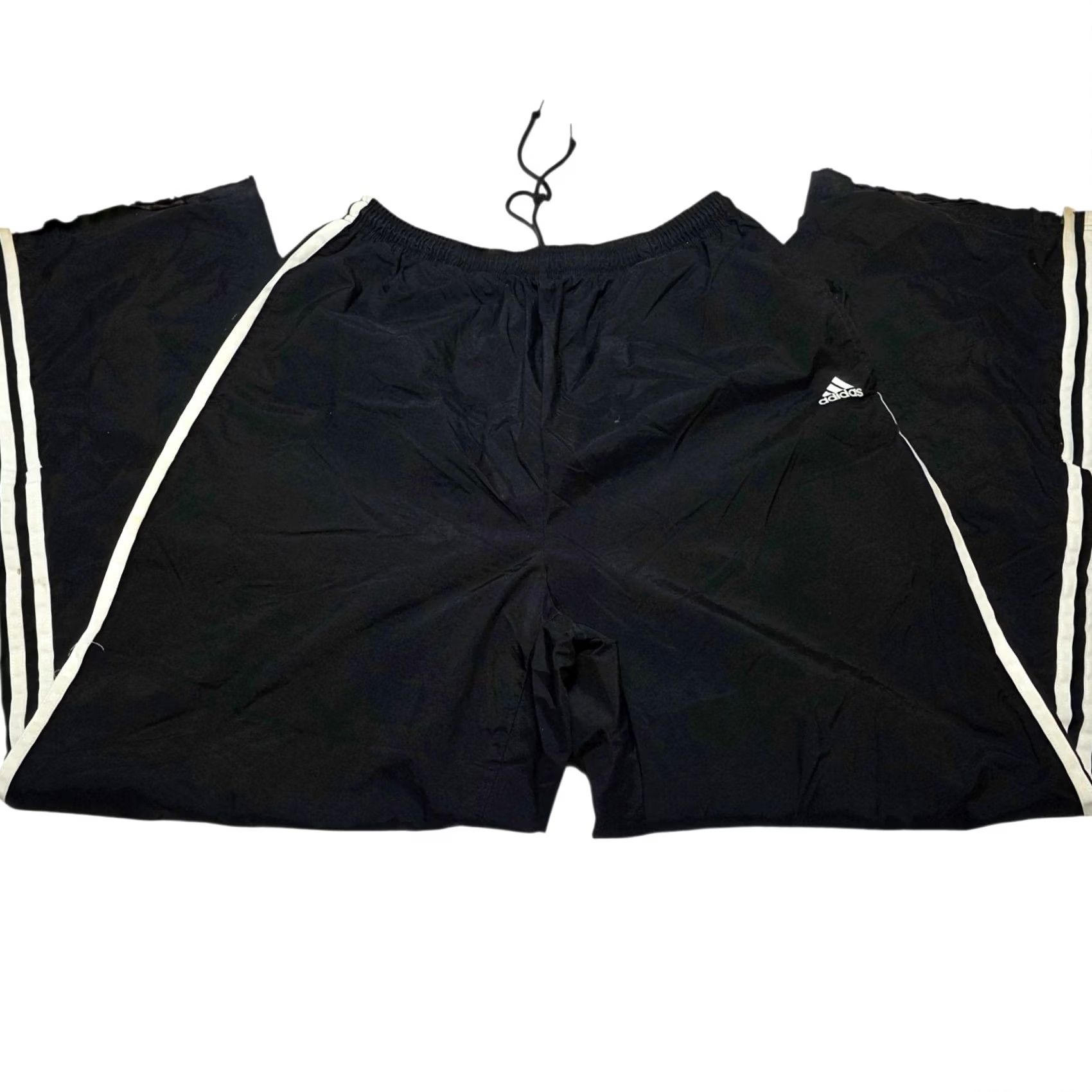 Adidas VINTAGE Adidas Track Pants Men’s XL Lined Windbreaker Black Striped Y2k Sports 90s Athleisure Track Pants Mens XL Black Pants Men’s XL Size US 36 / EU 52 - 2 Thumbnail