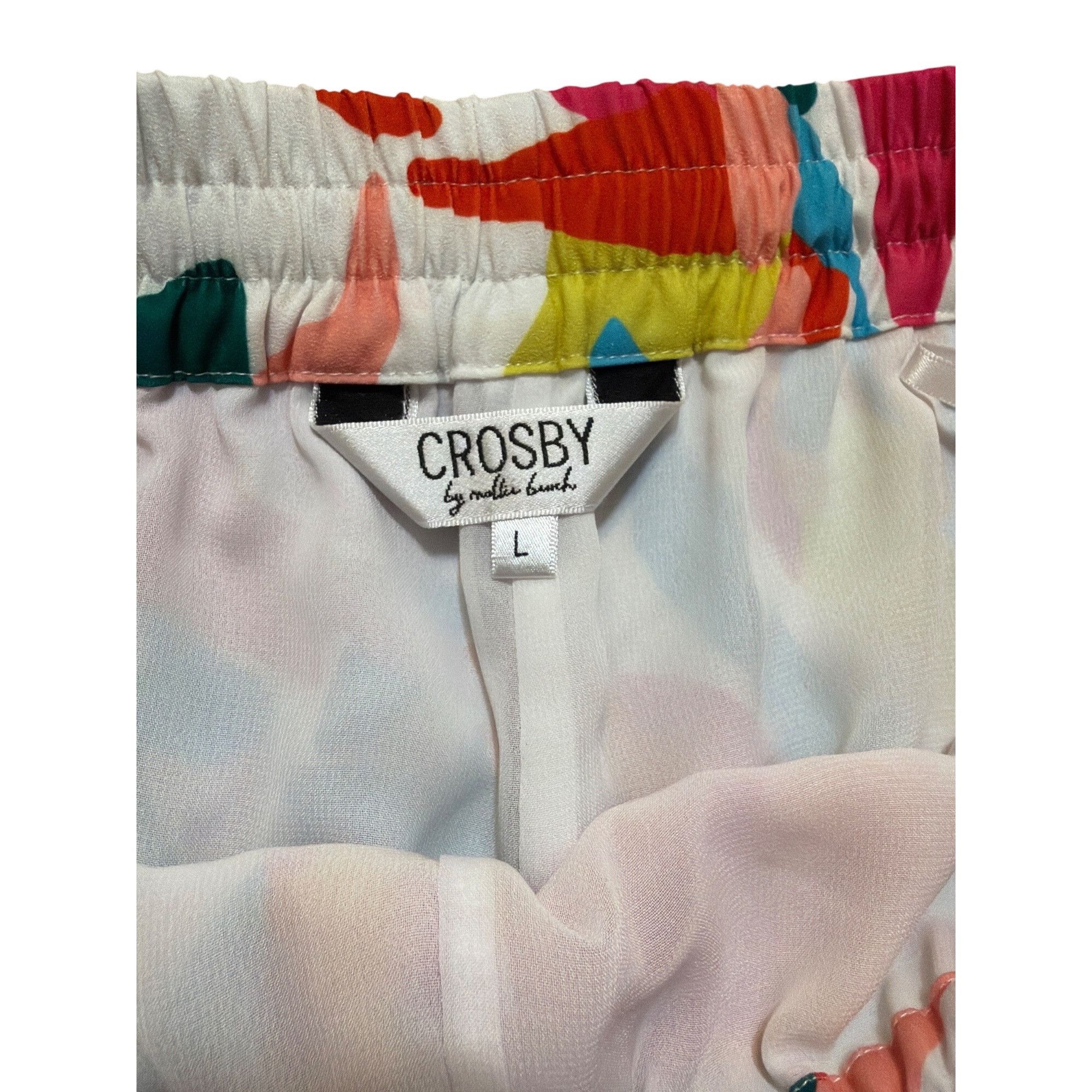 Other Crosby Mollie Burch Two Piece Shorts Set Ruffle Strap Elasti Size 34" / US 12 / IT 48 - 3 Thumbnail