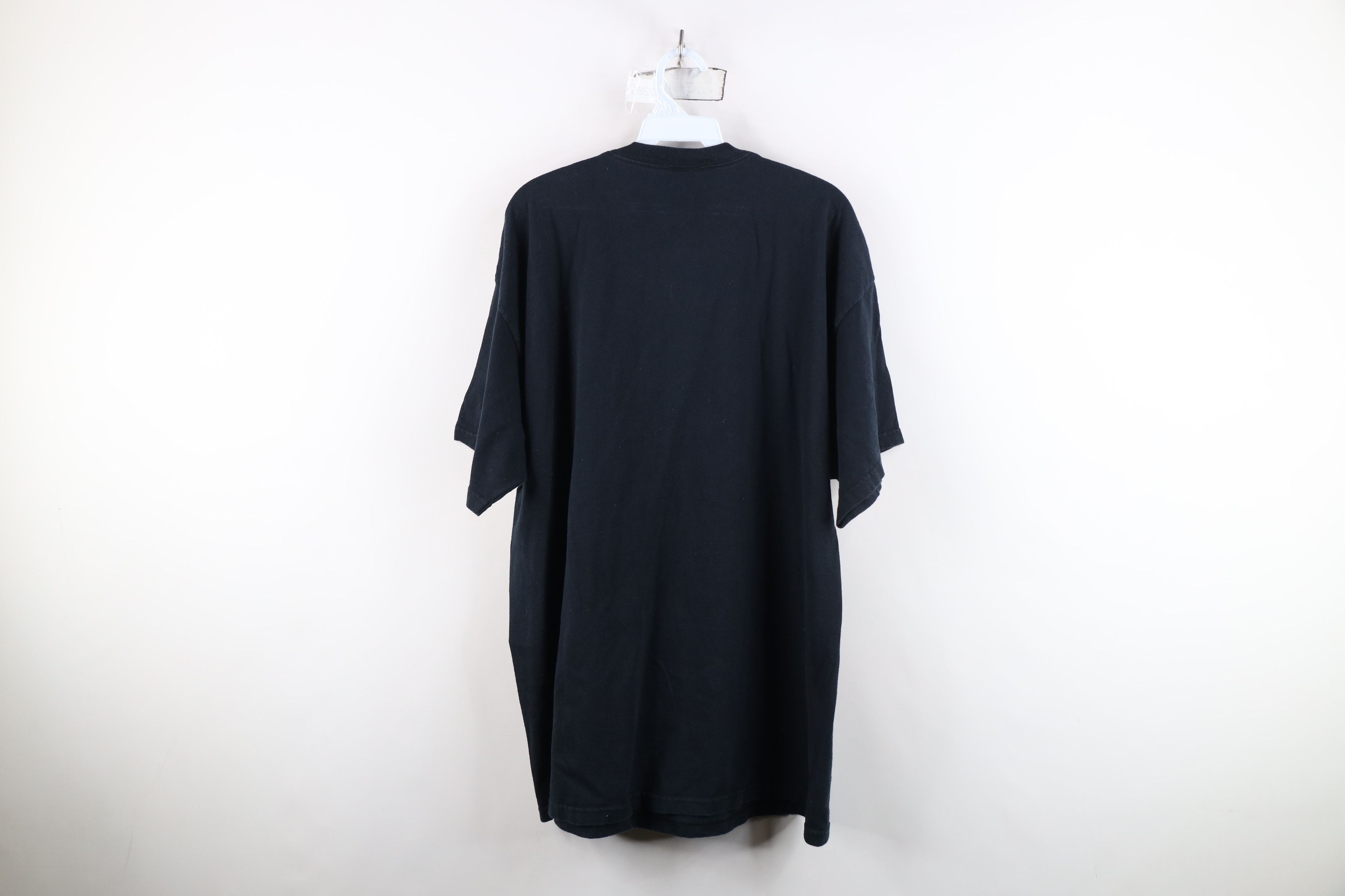 Vintage Vintage 90s Y2K Streetwear Blank Heavy Cotton T-Shirt Black Size US XXL / EU 58 / 5 - 11 Thumbnail