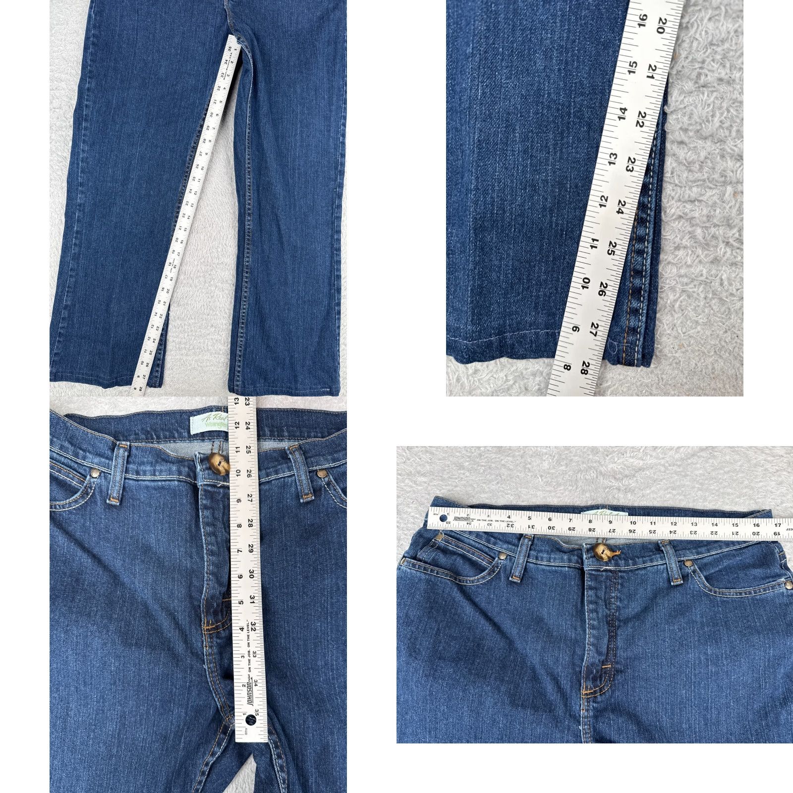 Wrangler Wrangler Jeans Women 14 Blue Bootcut Denim As Real As Cotton Blend Mid 34x28 Size 36" / US 14 / IT 50 - 8 Thumbnail