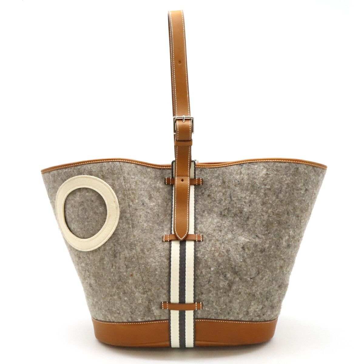 Hermes Hermes Hermes Felt Leather Sac Camail MM Shoulder Bag Canvas Shoulder Bag in Very Good Condition Size ONE SIZE - 1 Thumbnail