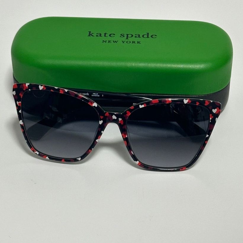 Kate Spade Kate Spade Heart Amiyah/G/S Heart 56 MM Butterfly Sunglasses Size ONE SIZE - 9 Thumbnail