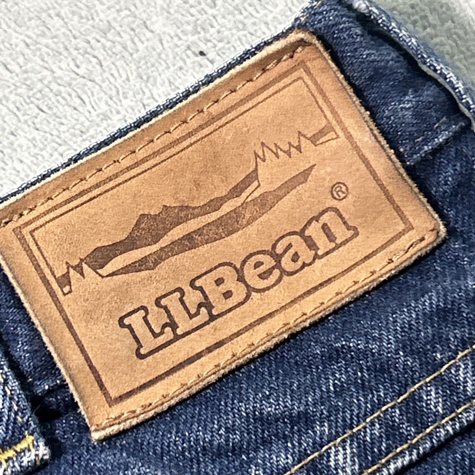 L.L. Bean USA LL Bean Flannel Lined Straight Jeans Mens 31x30 Plaid Size US 31 - 3 Thumbnail
