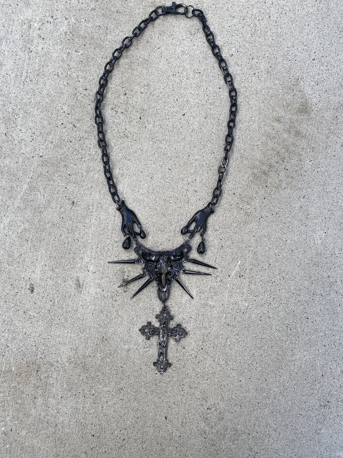 Jean Paul Gaultier JPG sample bullhead necklace | Grailed