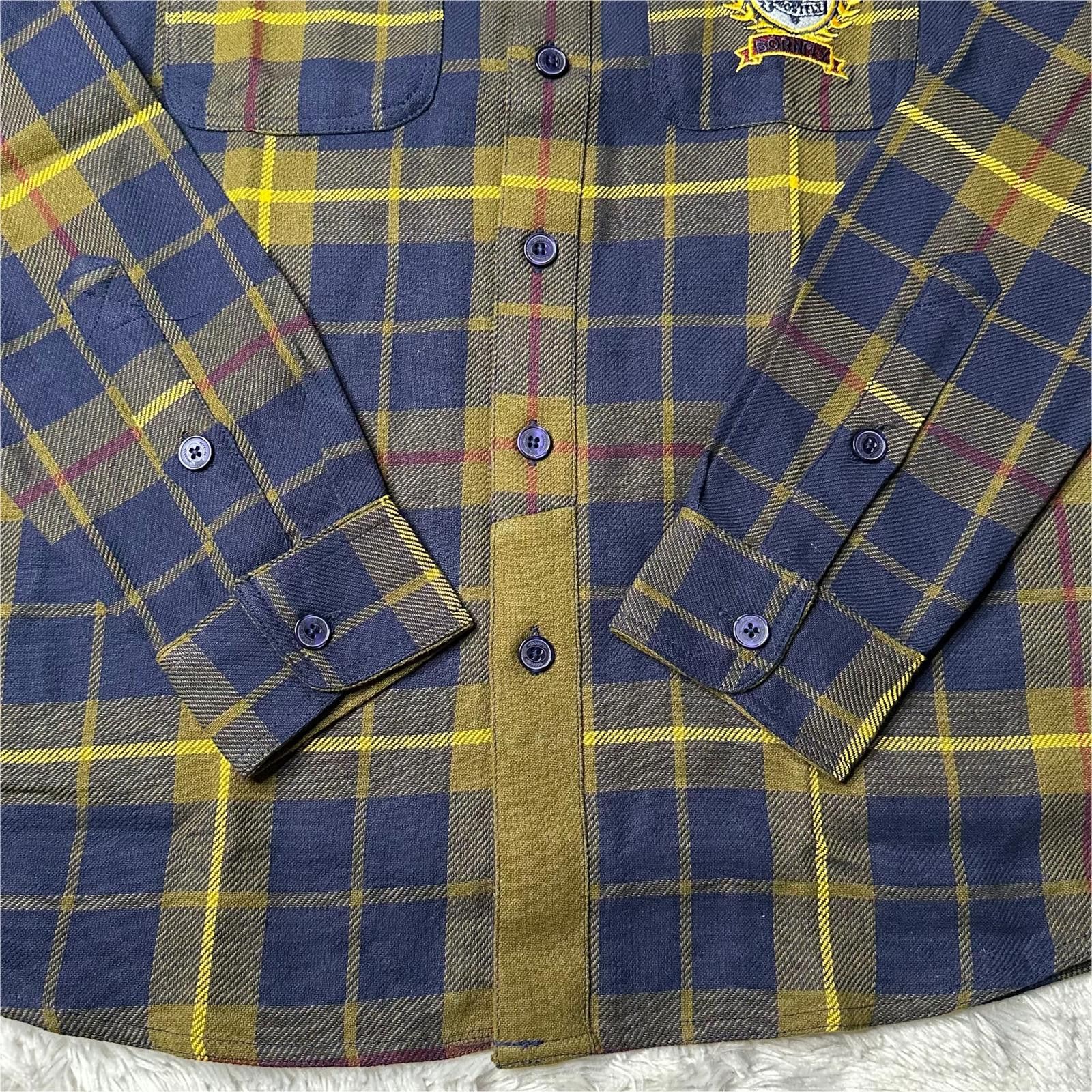 Born Fly NWT Born Fly Plaid Long Sleeve Button Up Shirt Olive Mens S Size US S / EU 44-46 / 1 - 4 Thumbnail