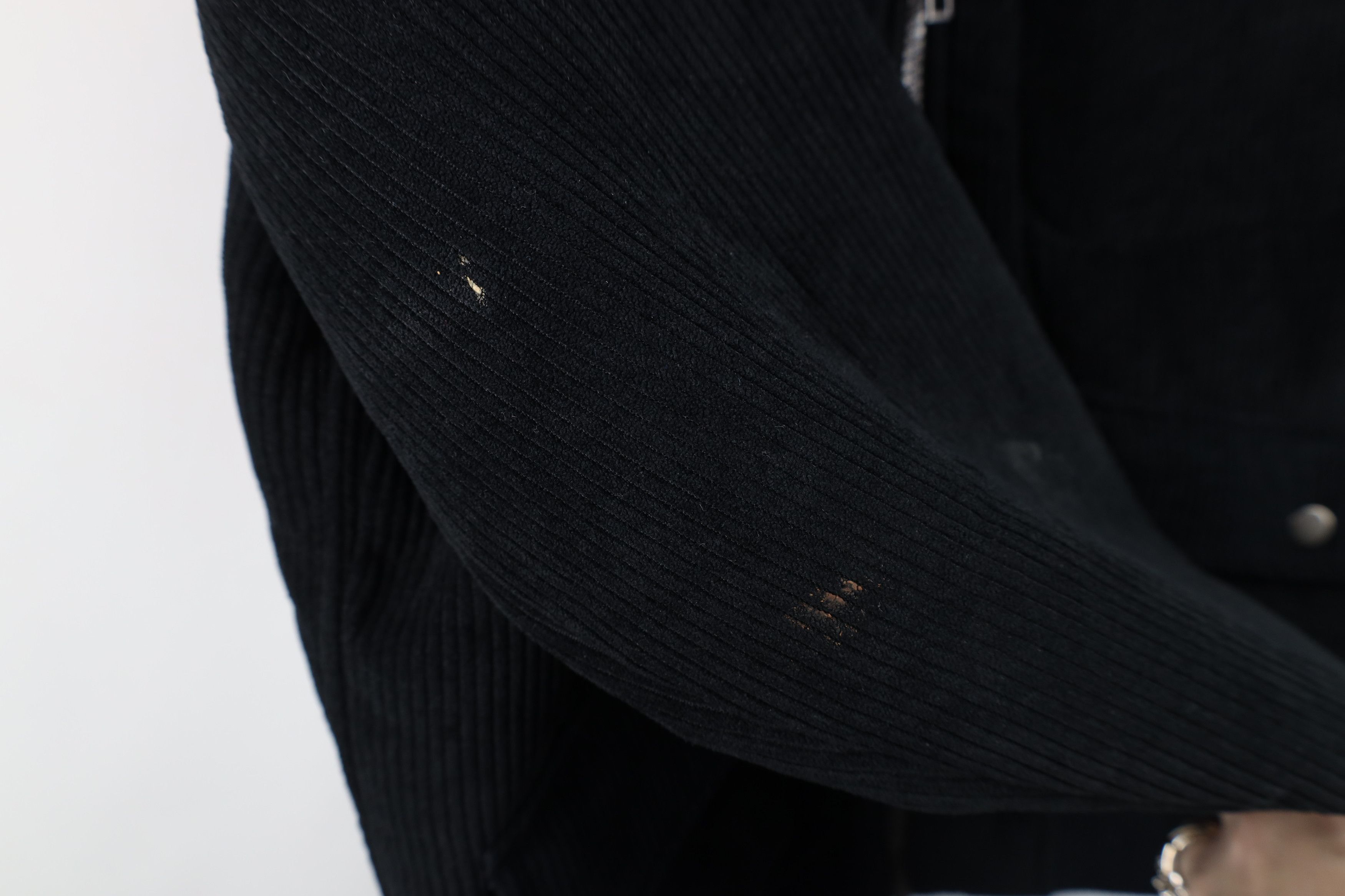 Vintage Vintage 90s Y2K Streetwear Corduroy Bomber Jacket Black Size US M / EU 48-50 / 2 - 6 Thumbnail