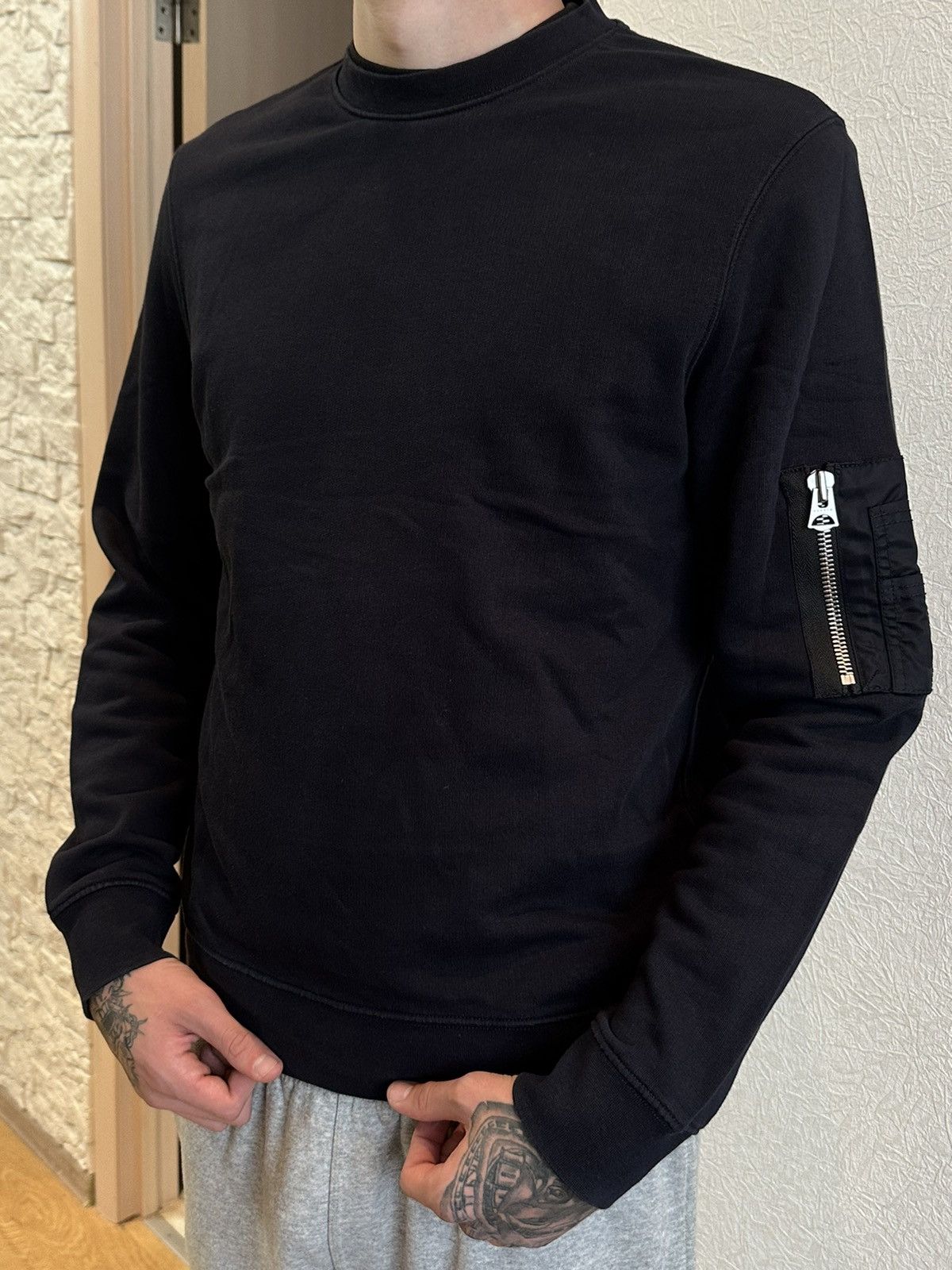 Sandro Sandro Paris Light Faded Navy Blue Sweatshirt Men’s Size L Size US L / EU 52-54 / 3 - 1 Thumbnail