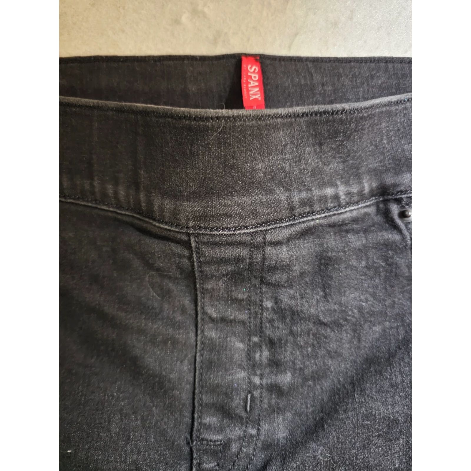 Spanx Spanx Jeans Black Stretch Denim Pull On High Rise Skinny Ankle Jegging Womens XL Size 40" / US 18 - 3 Thumbnail