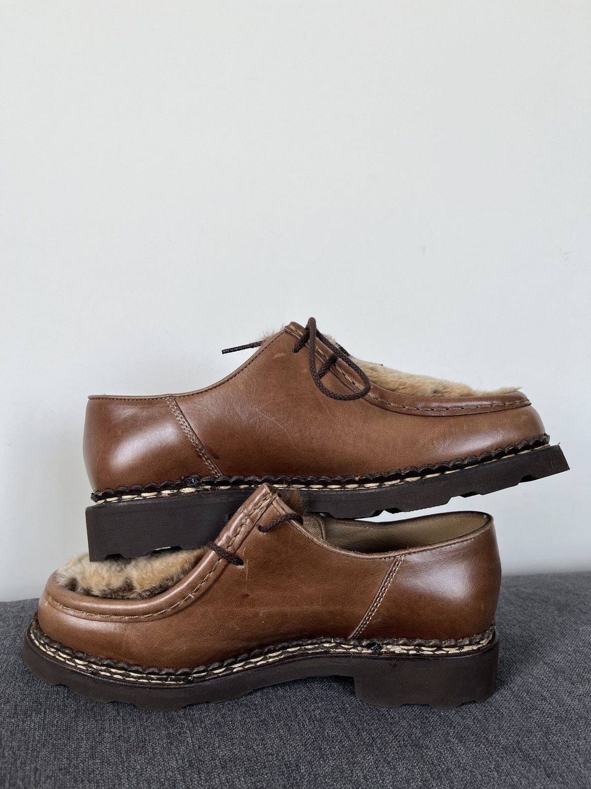 Paraboot Paraboot Michael Griff II Rabbit Fur Shoes sz 4 Size US 5 / EU 37 - 17 Thumbnail