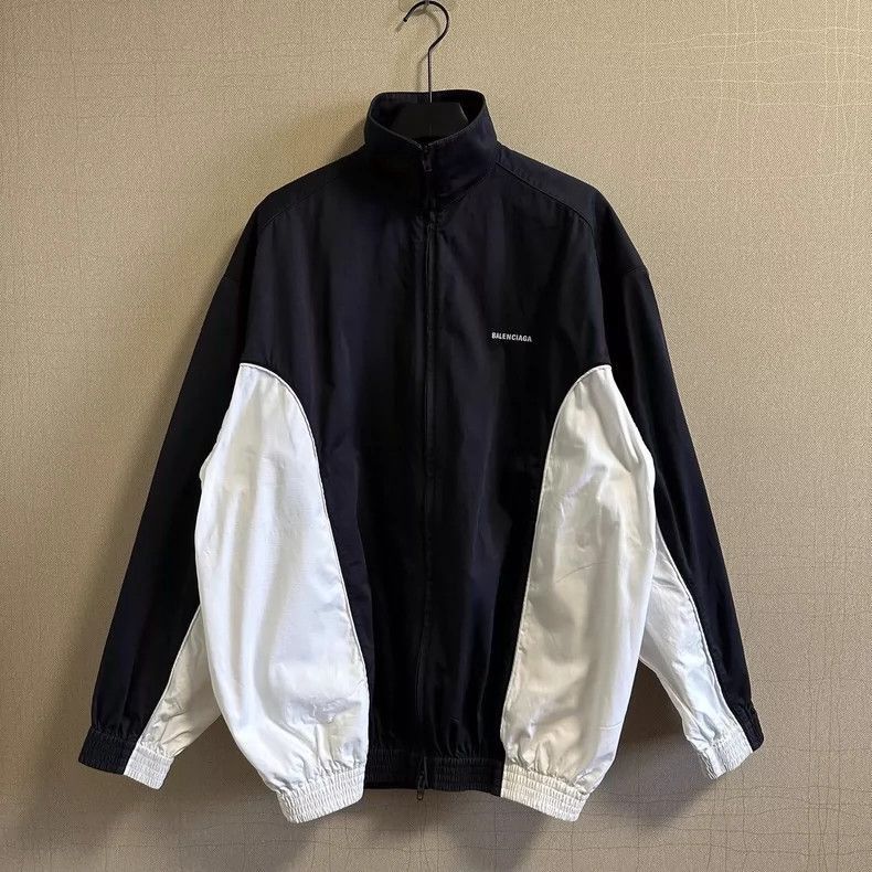 Balenciaga Embroidered Logo Colorblock Jacket-2506