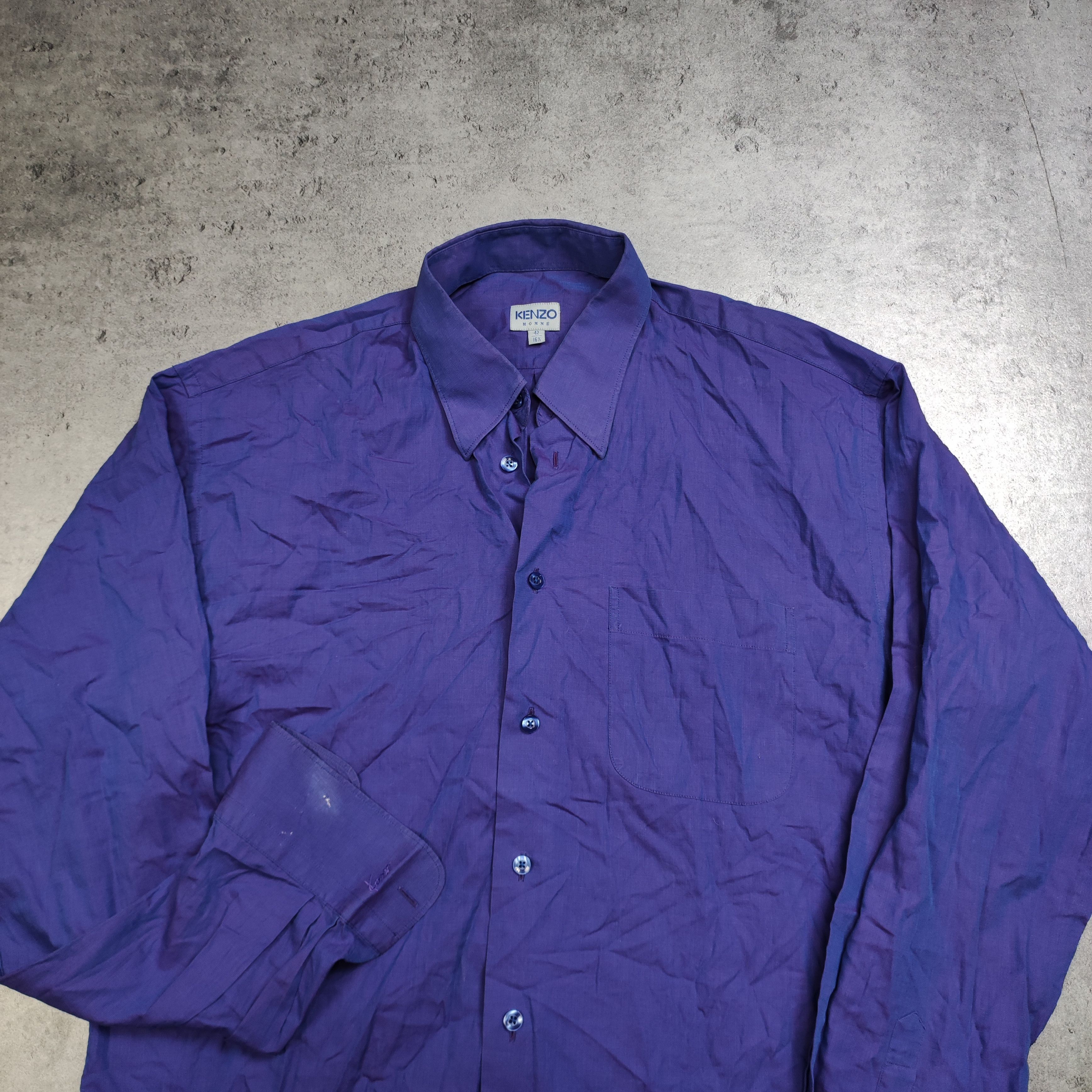 Kenzo RARE Kenzo Paris Homme Purple Sleeve Logo Shirt Size US L / EU 52-54 / 3 - 3 Thumbnail