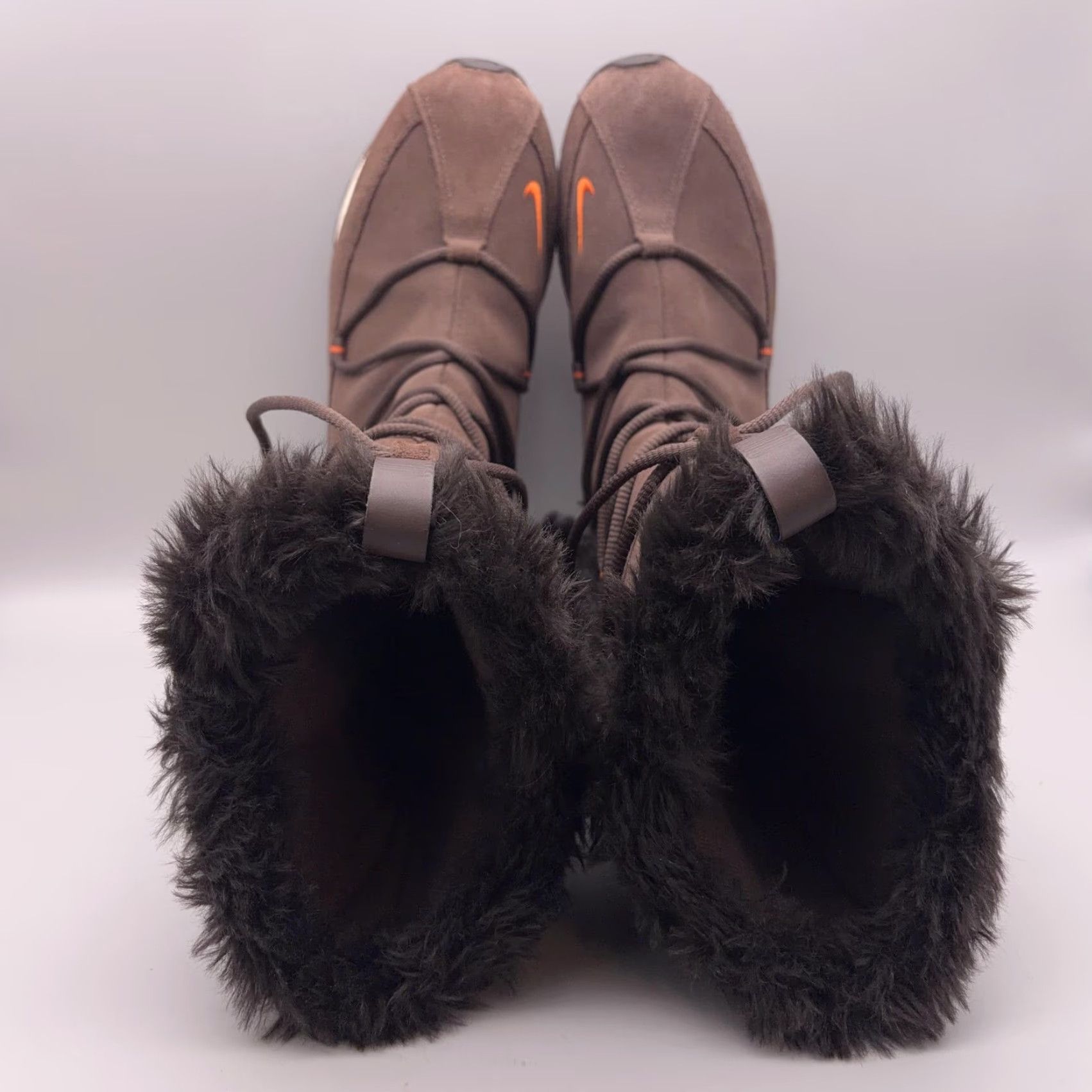 Nike Nike Boots Womens 8 Brown Faux Fur Lace Up Snow Winter Warm Suede Nike 311959-281 Size US 8 / IT 38 - 7 Thumbnail