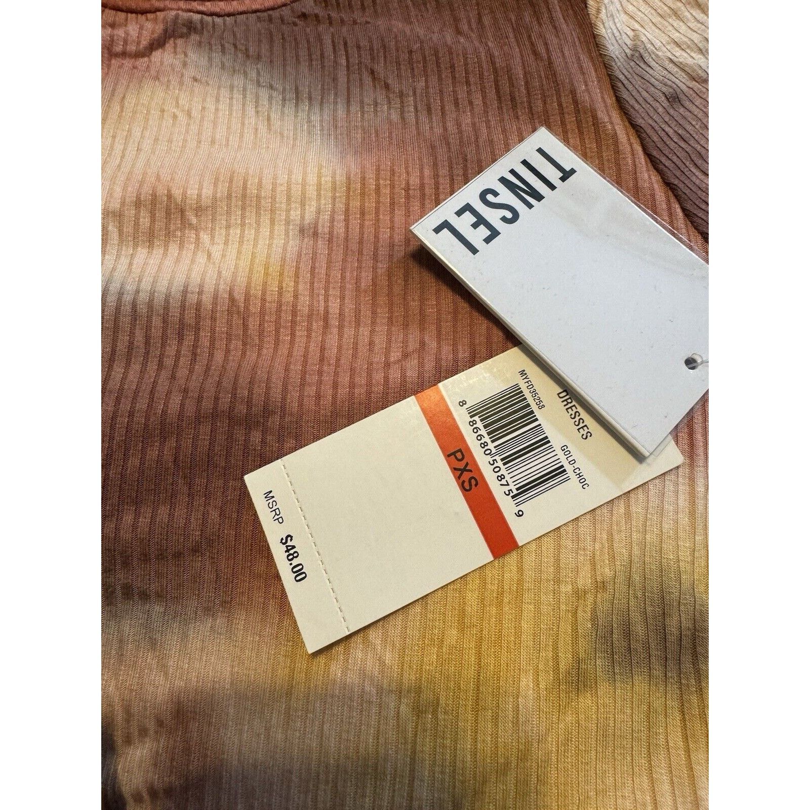 Other Tinsel Women Coral Stretch Pull On Length Shift Dress PXS Size XS / US 0-2 / IT 36-38 - 4 Thumbnail