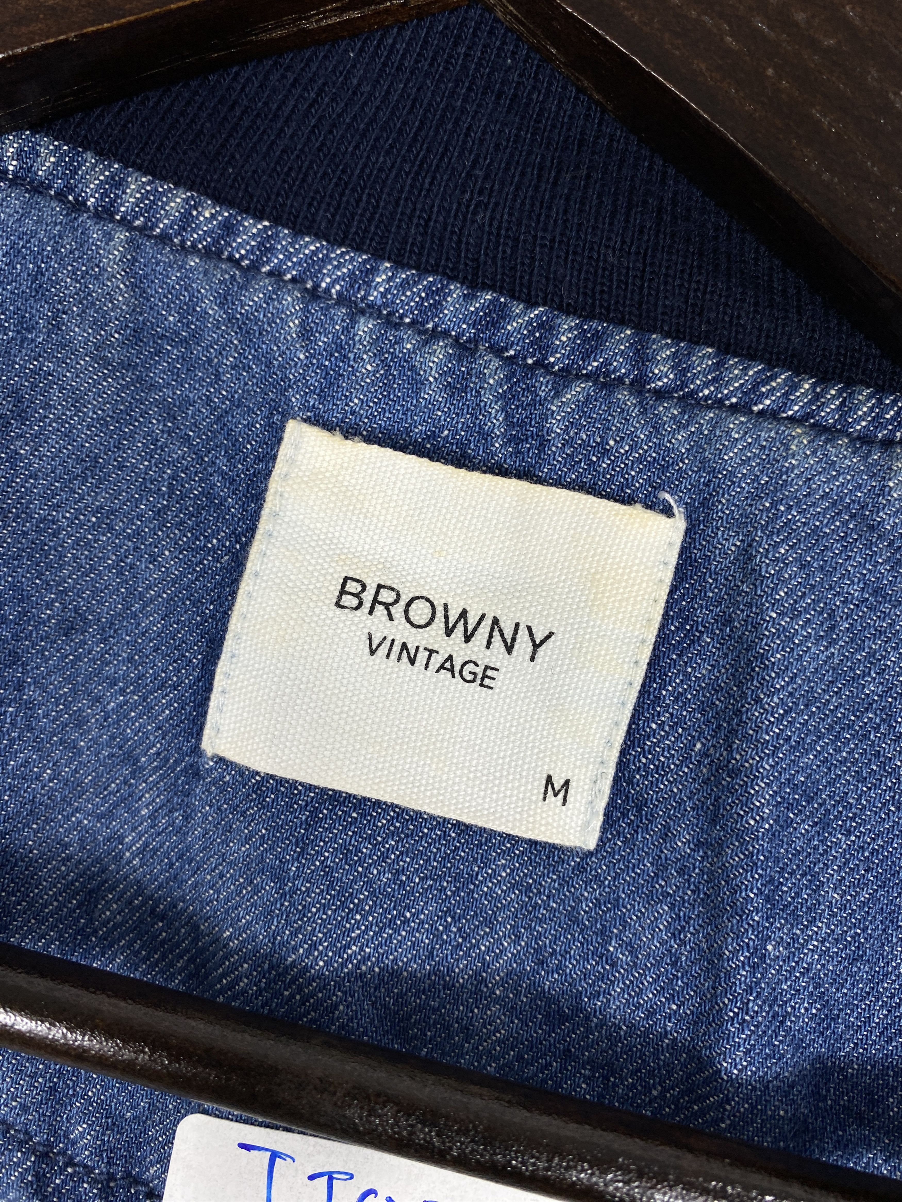 Japanese Brand Vintage Browny Zip Up Light Denim Bomber Jacket Size US M / EU 48-50 / 2 - 9 Thumbnail