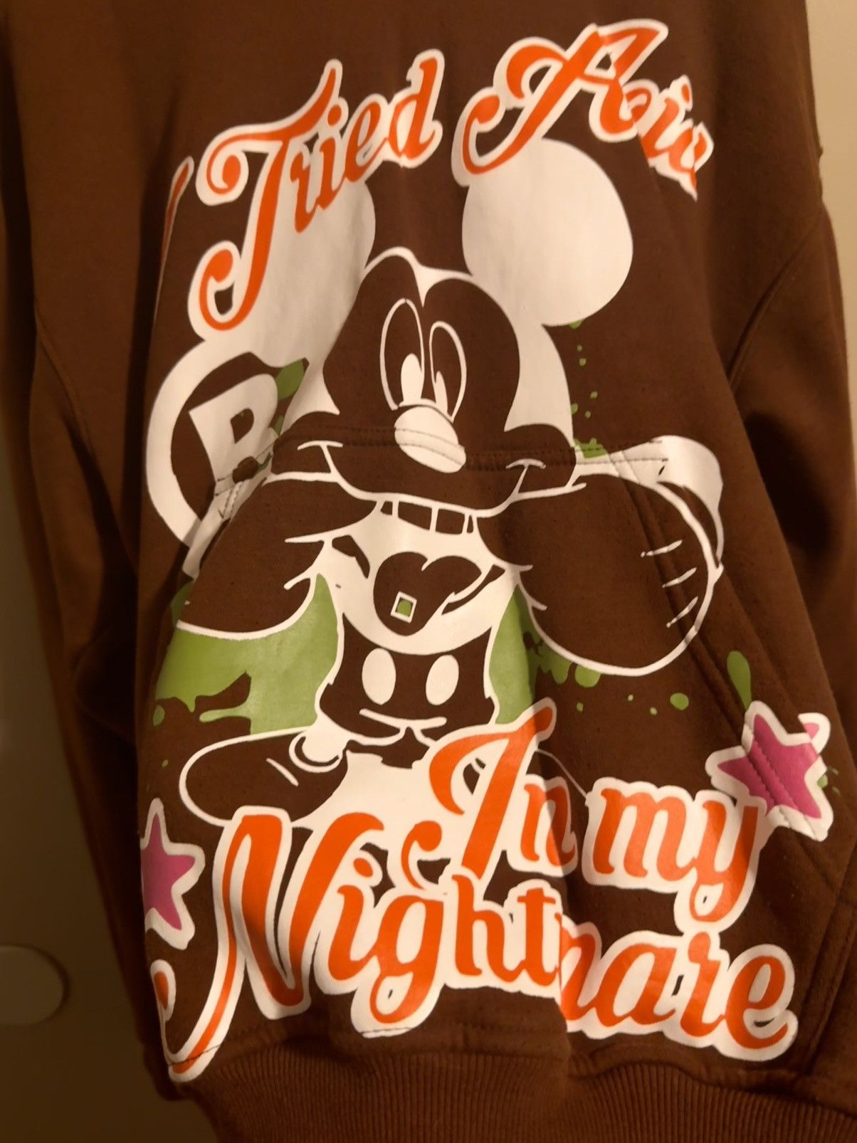 Mickey Mouse Mickey Mouse I Tried Acid Vintage Brown Hoodie Size US L / EU 52-54 / 3 - 2 Thumbnail