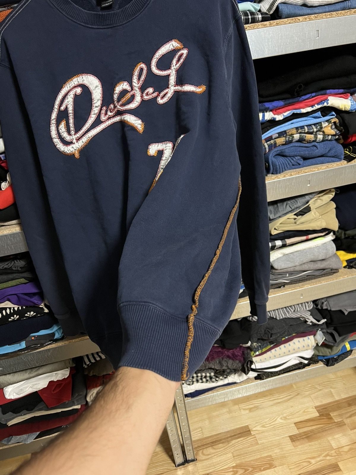 Diesel Vintage Diesel Sweatshirt Big Logo Pullover Long Sleeve XXL Size US XXL / EU 58 / 5 - 3 Thumbnail