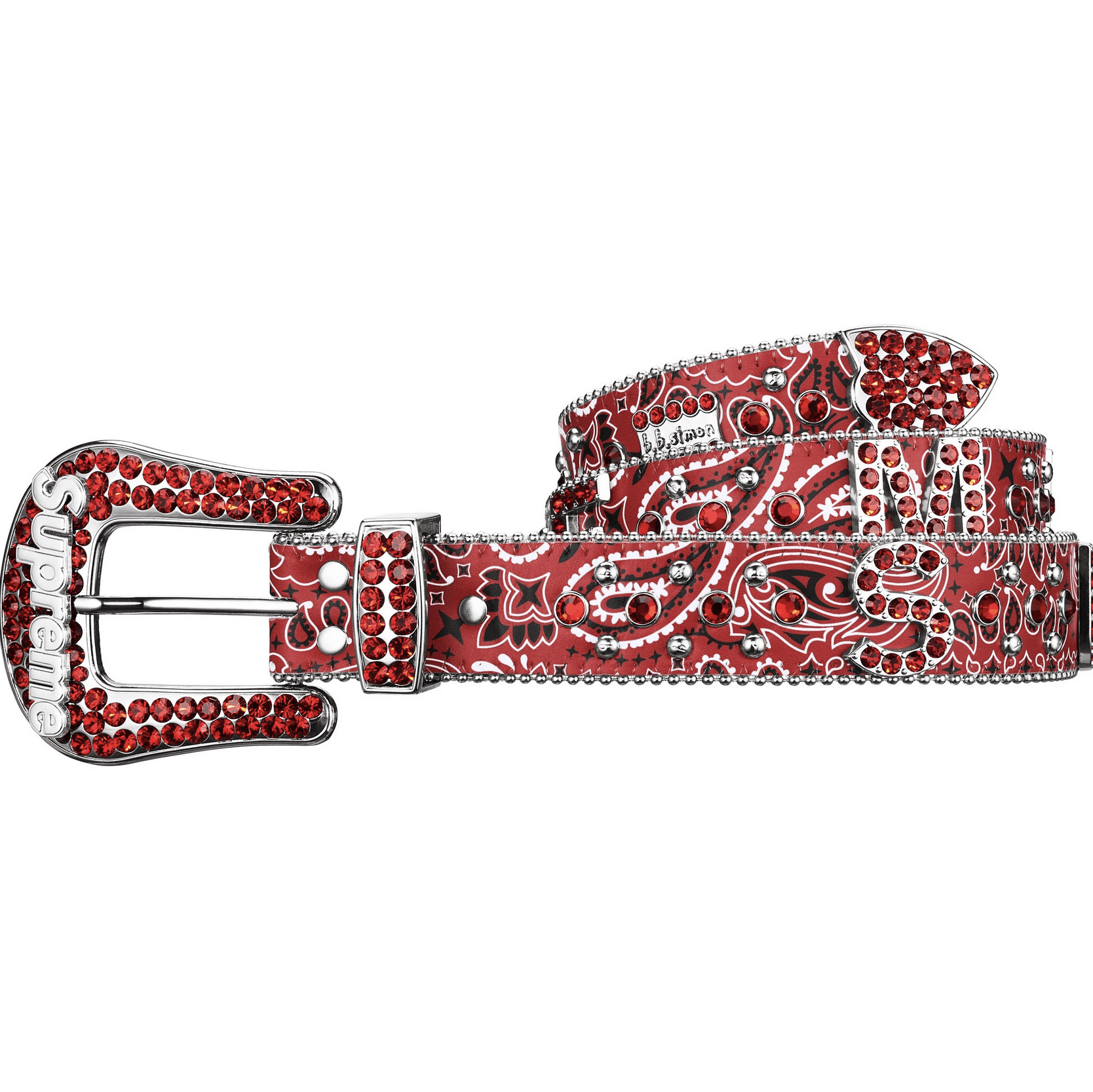 Supreme Supreme Repeat Red Leather Belt | Grailed