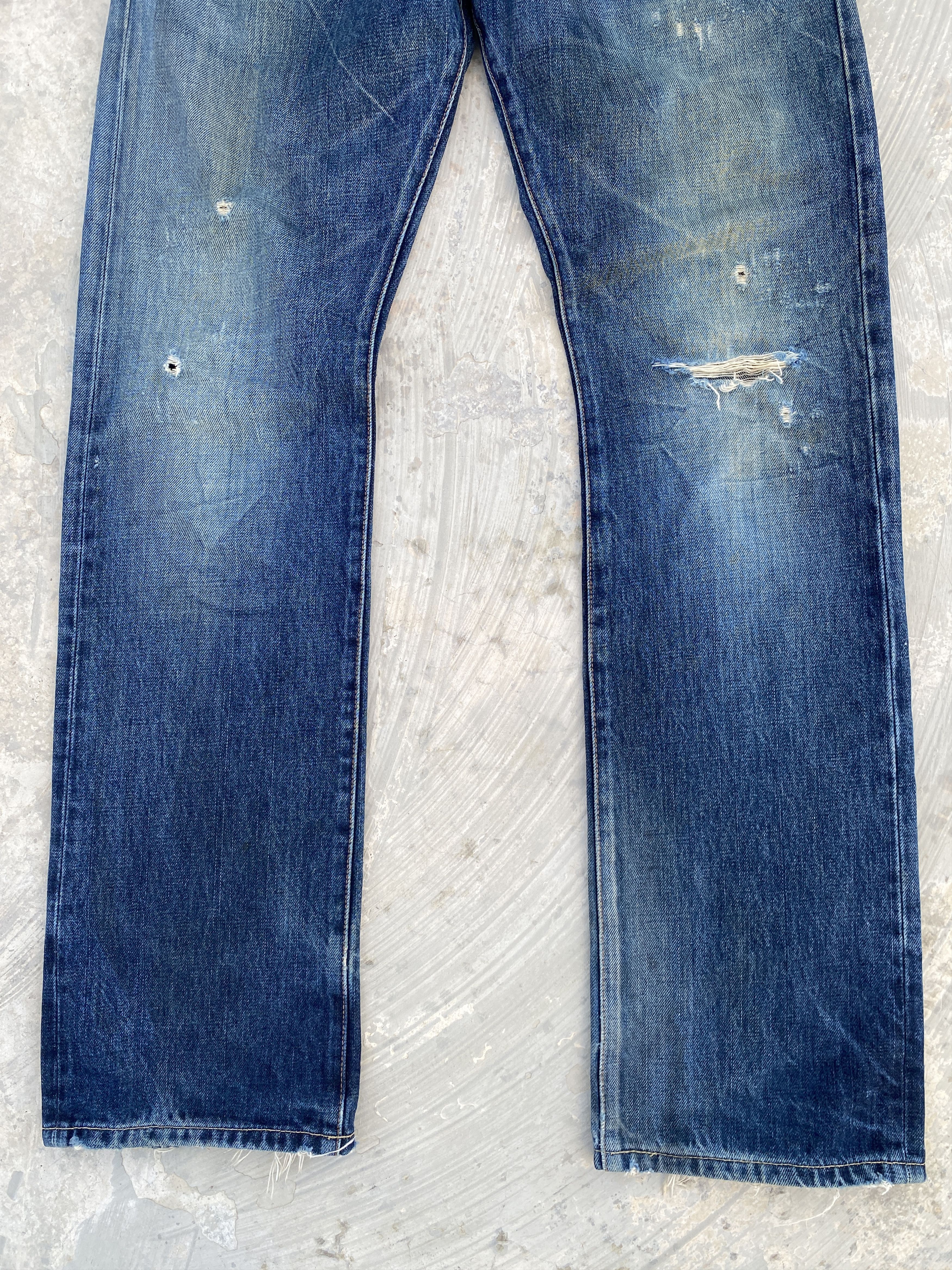 Japanese Brand Concave Attempt Distressed Jeans Size US 32 / EU 48 - 4 Thumbnail