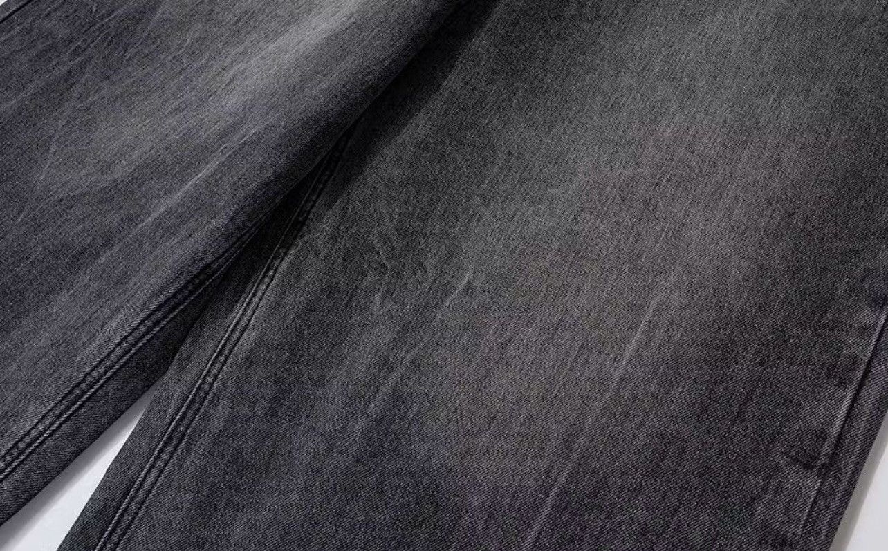 Japanese Brand Black Washed Damage Baggy jeans Size US 34 / EU 50 - 5 Thumbnail