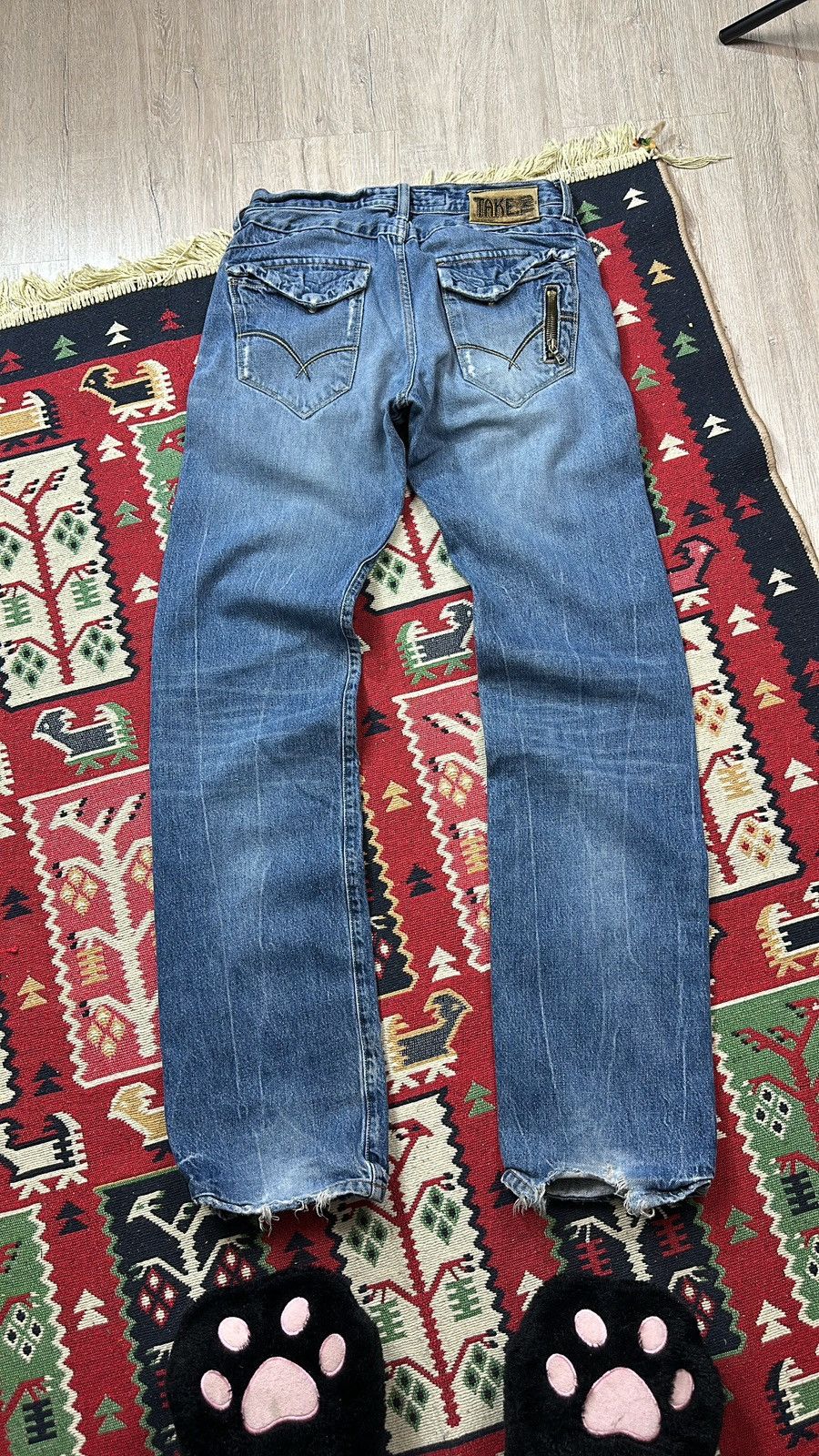 Japanese Brand × Vintage Crazy Vintage Take Two Distressed Jeans Size US 29 - 1 Thumbnail