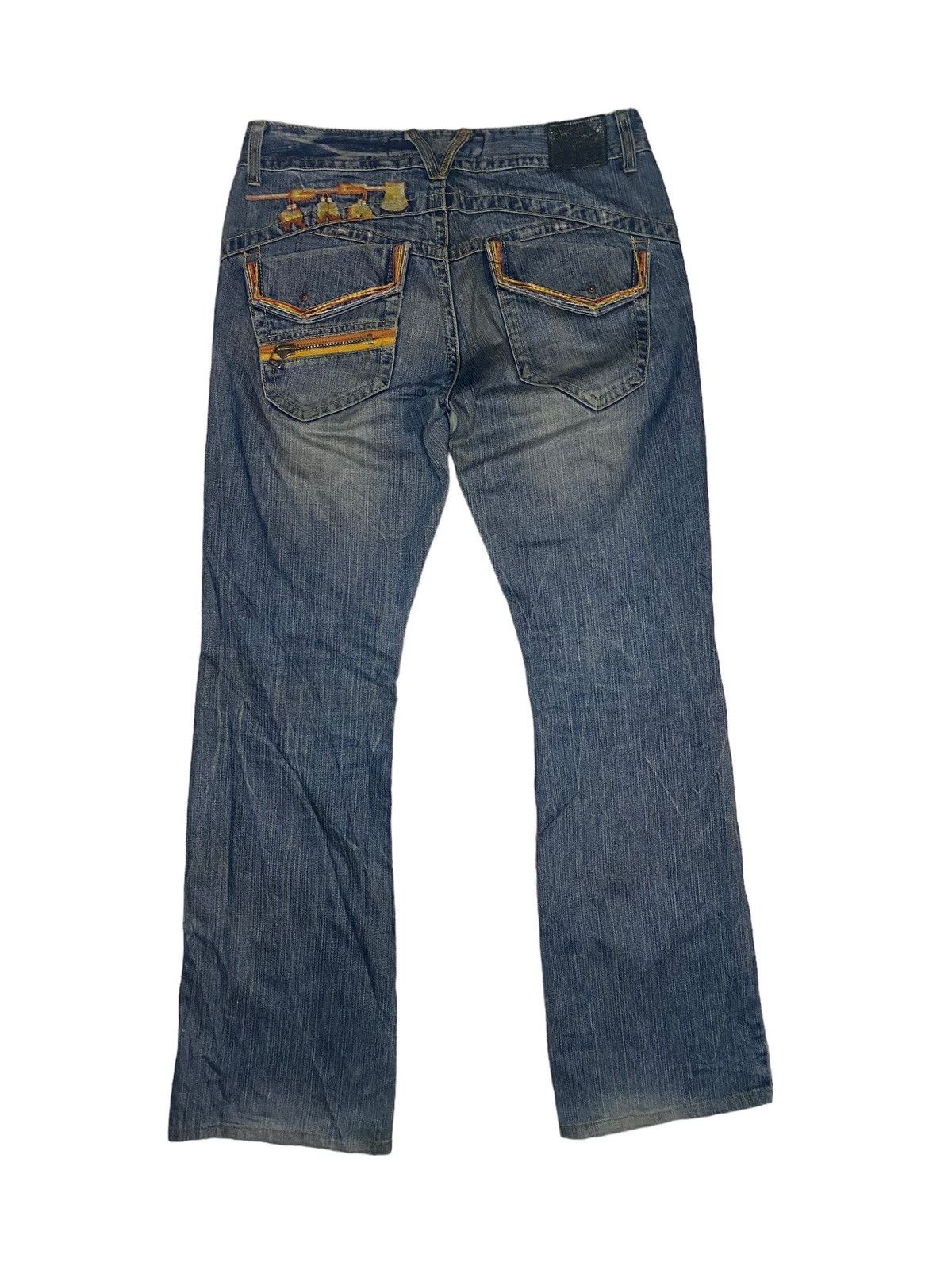 Vintage Red Pepper Flared Jean Distressed