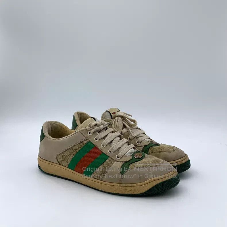Gucci Gucci Brown GG enamel lace-up casual flat board shoes dirt Size US 8 / EU 41 - 2 Thumbnail