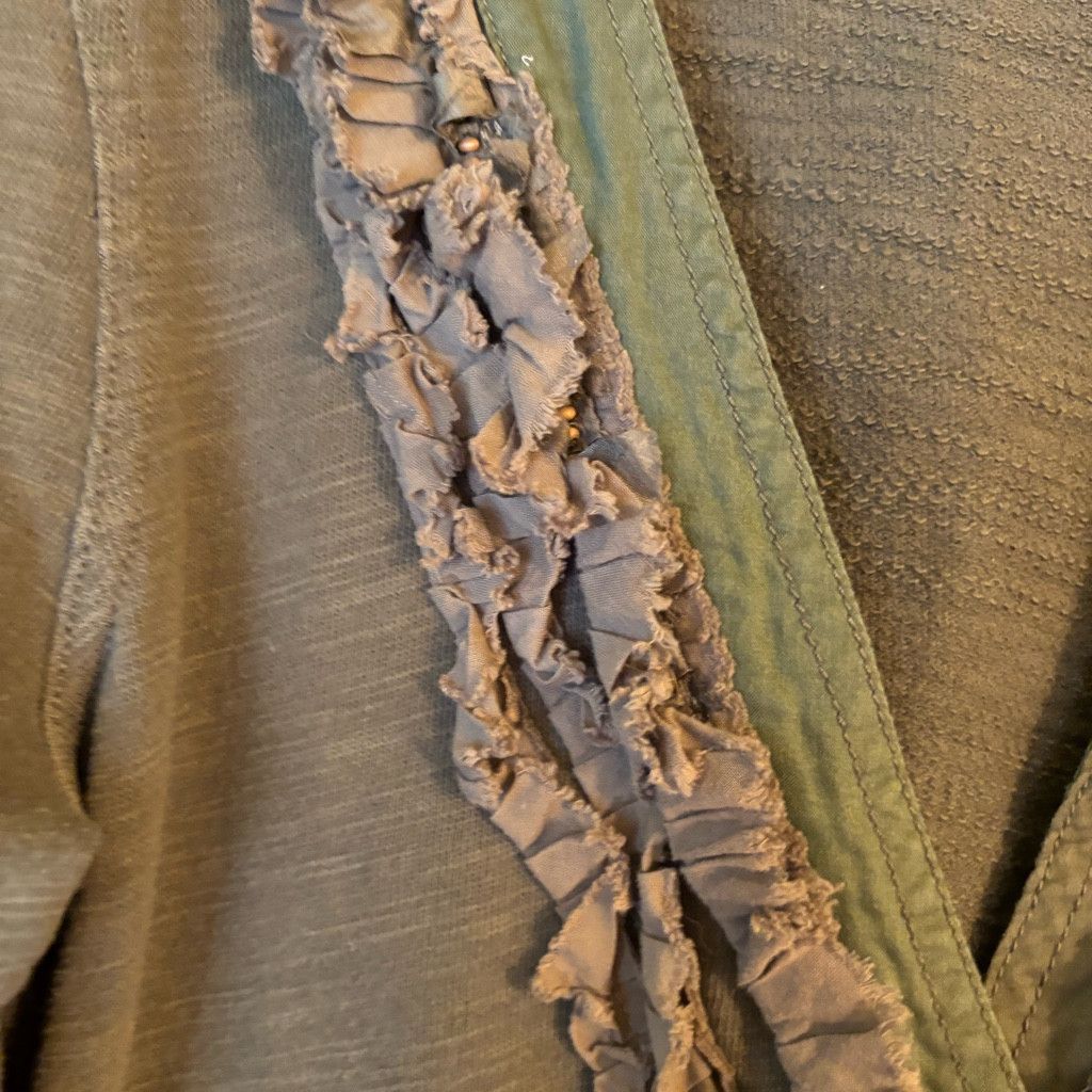 Eddie Bauer Eddie Bauer (Hunter Green) Button Down Sweatshirt Size XL / US 12-14 / IT 48-50 - 2 Thumbnail