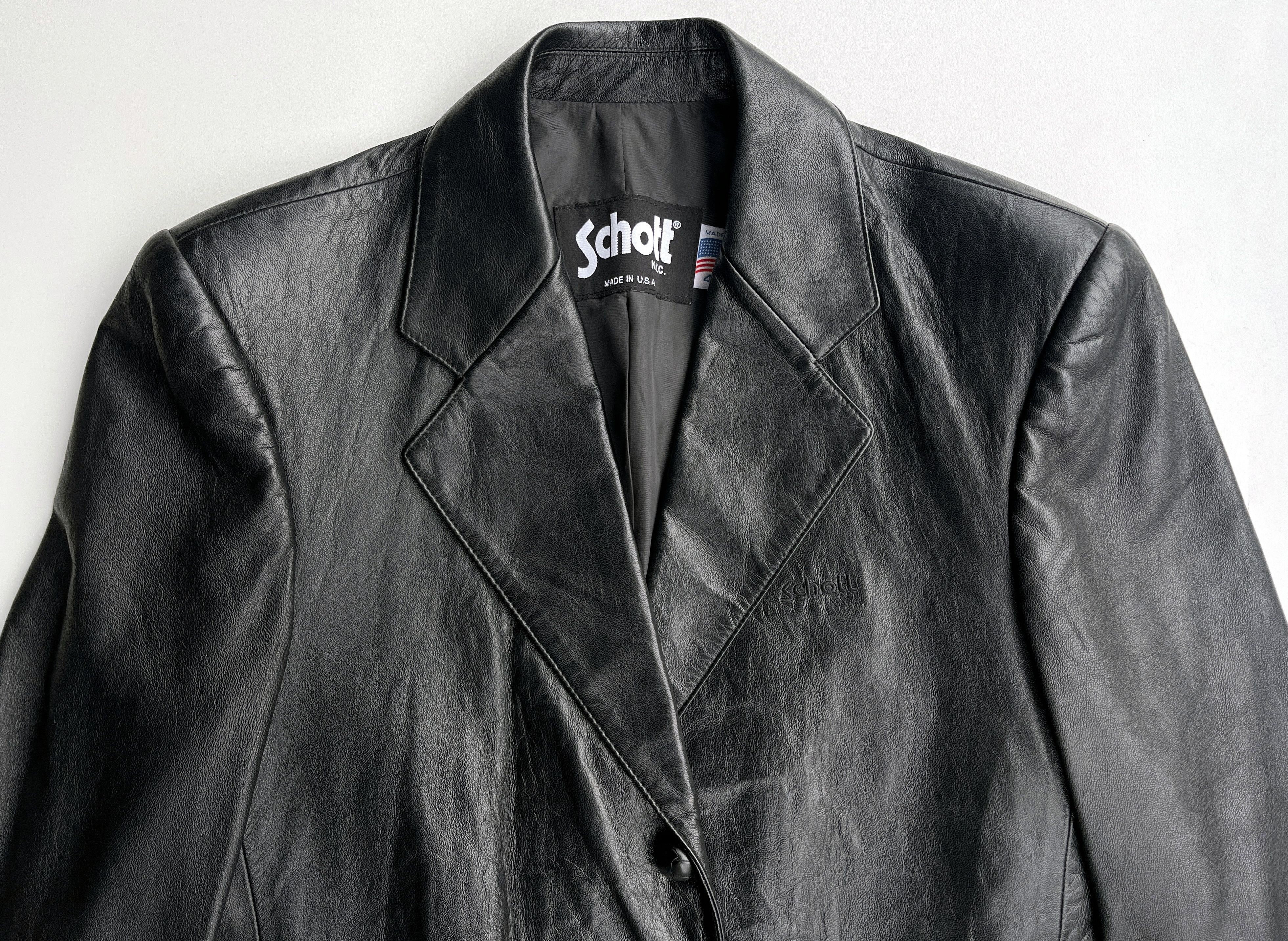 Schott Schott Leather Blazer Size US M / EU 48-50 / 2 - 3 Thumbnail