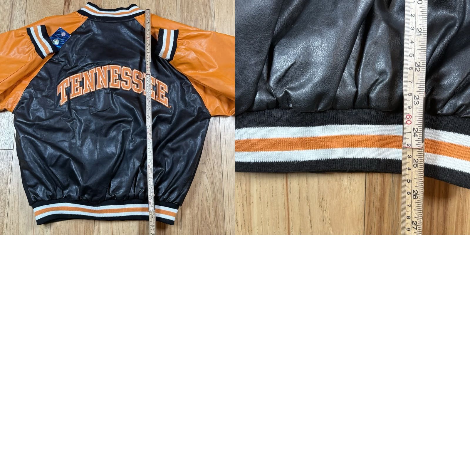 Vintage VINTAGE Steve Barry’s Tennessee Letterman Jacket Faux Leather Wool Mens Medium NWT Size US M / EU 48-50 / 2 - 9 Thumbnail