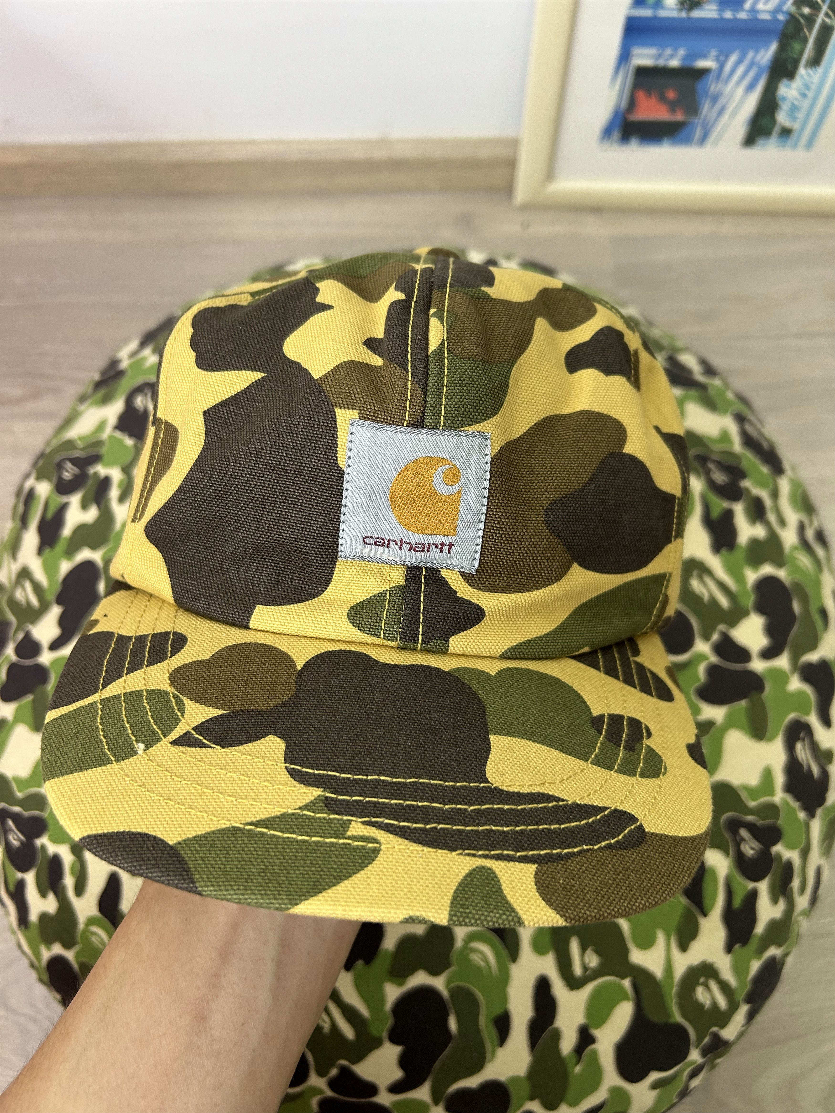 Bape BAPE x CARHARTT 1st Camo Canvas Earflap Hat (Yellow)[Size M] Size ONE SIZE - 1 Thumbnail