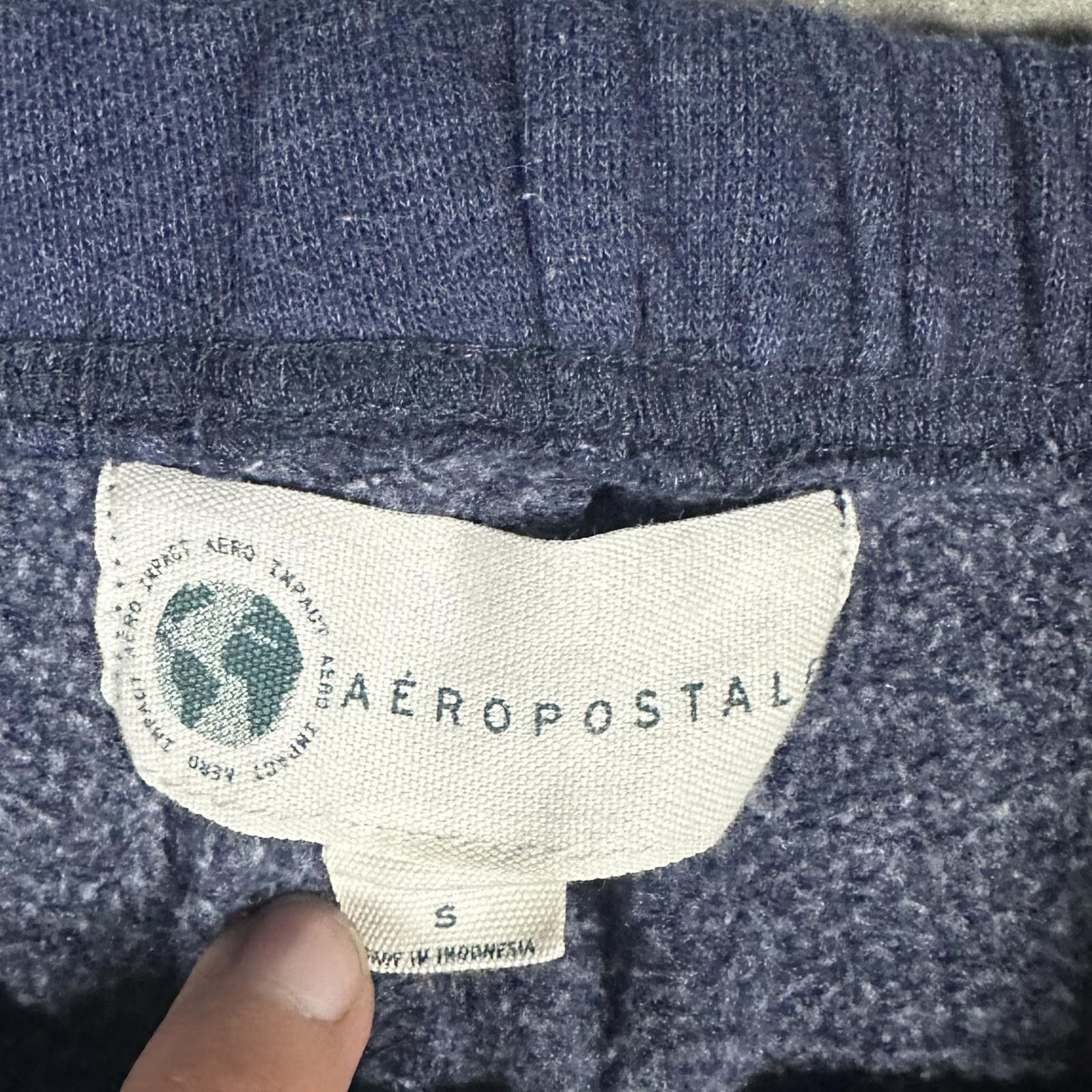Aeropostale Aeropostale Women’s Sweatpants Navy Blue Y2K Size 28" / US 6 / IT 42 - 4 Thumbnail