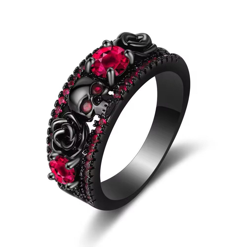 Jewelry × Vintage Vintage Skull Flower Ring Size ONE SIZE - 1 Thumbnail