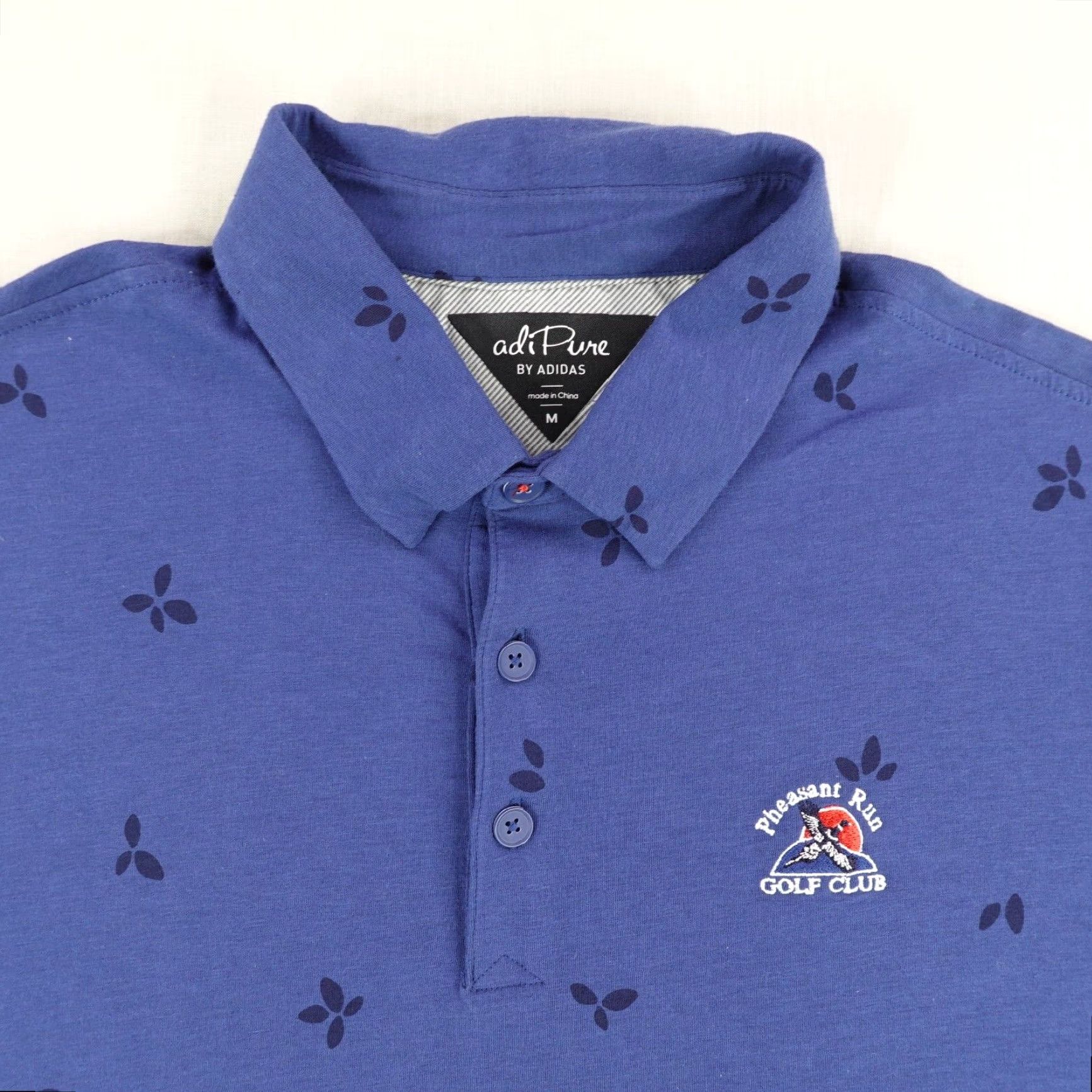 Adidas adidas Golf Polo Shirt Mens M Blue Adi Pure Leaves Print Pheasant Run Golf Club Polo Shirt Mens Blue Adi Pure Leaves Print Golf Size US M / EU 48-50 / 2 - 2 Thumbnail
