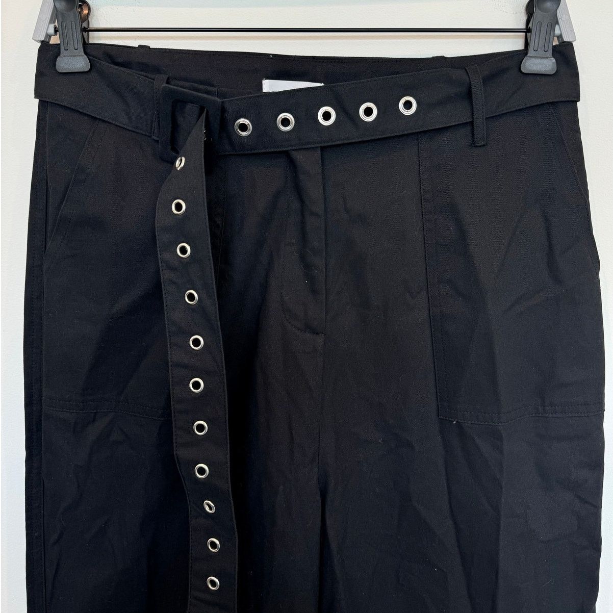 superdown Superdown Bianca Black Belted High Rise Wide Leg Pants Size 28" / US 6 / IT 42 - 2 Thumbnail