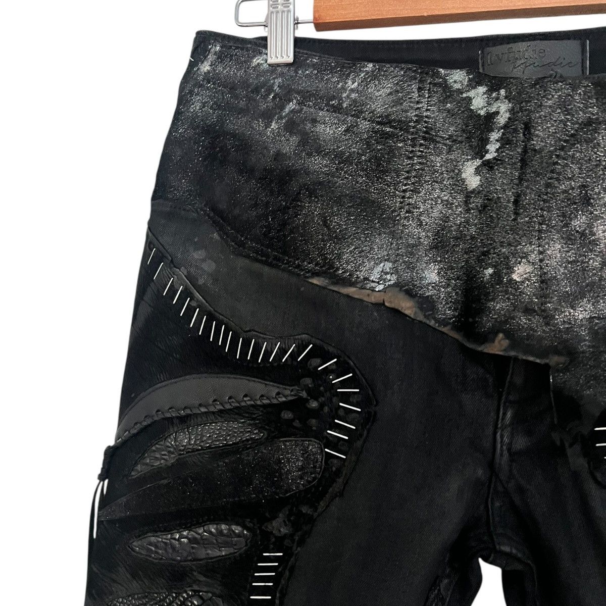 Japanese Brand 1vfudie multi leather staple pants Size US 30 / EU 46 - 5 Thumbnail