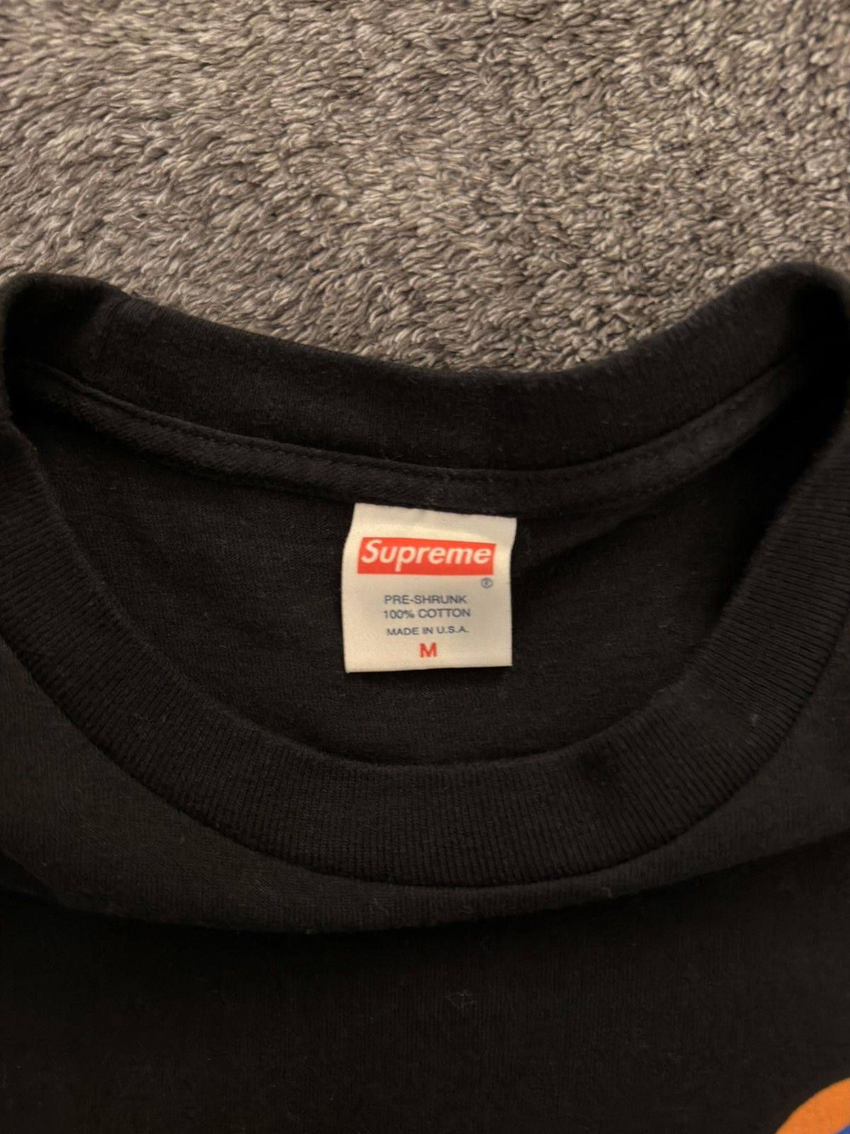 Supreme Supreme Spin Tee Black Men’s - SS16 Size US M / EU 48-50 / 2 - 2 Thumbnail