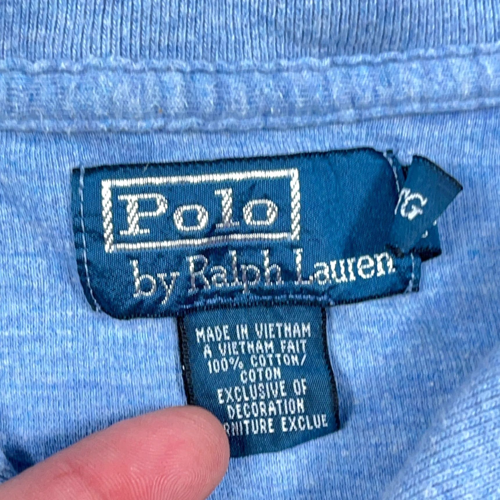 Polo Ralph Lauren VINTAGE Polo Ralph Lauren Sweater Men XL Blue Shawl Neck Sweatshirt Pullover Yellow VTG Size US XL / EU 56 / 4 - 3 Thumbnail
