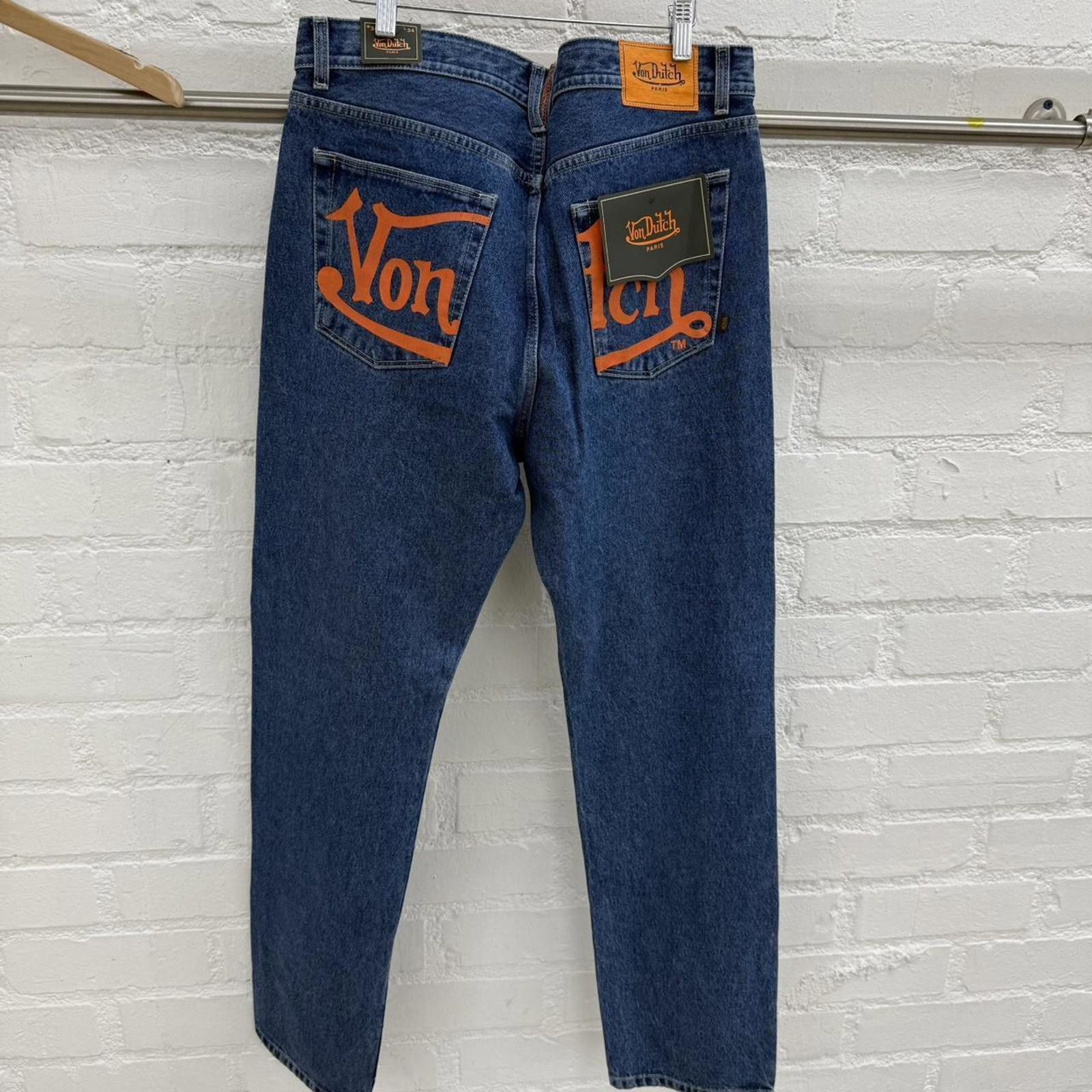 Von Dutch Von Dutch Patchwork Jeans W38 L32 Graphic Logo Denim Size US 38 / EU 54 - 2 Thumbnail