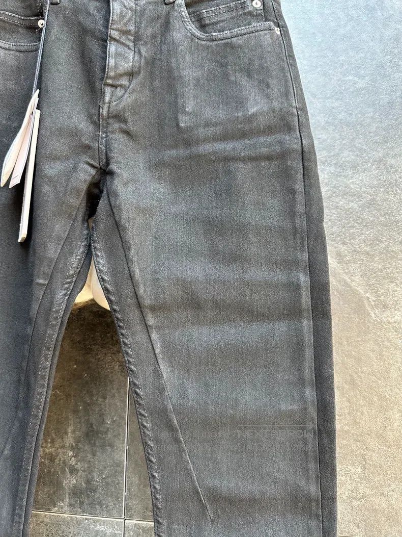 Rick Owens RICK OWENS Classic Beeswax Coated Mid-Rise Denim Long Pant Size US 29 - 2 Thumbnail