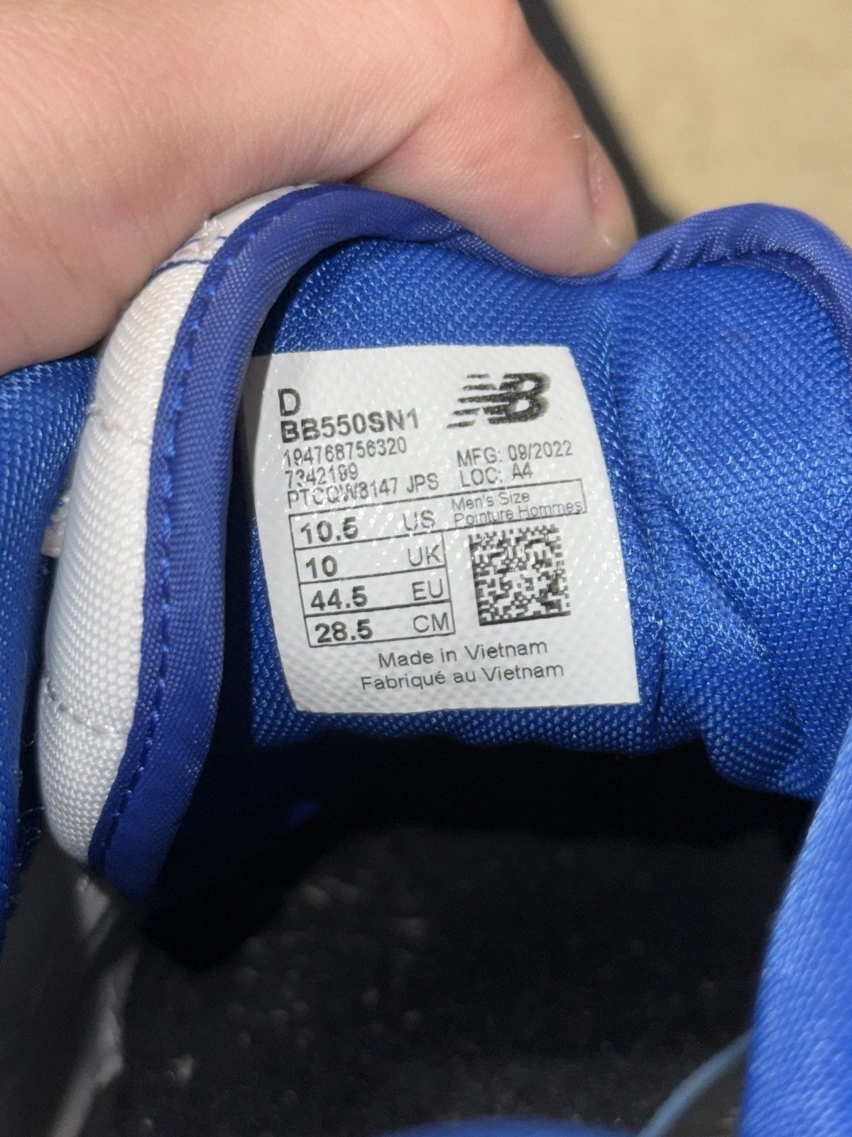 New Balance New Balance 550 Blue White Team Royal Size US 10.5 / EU 43-44 - 6 Thumbnail