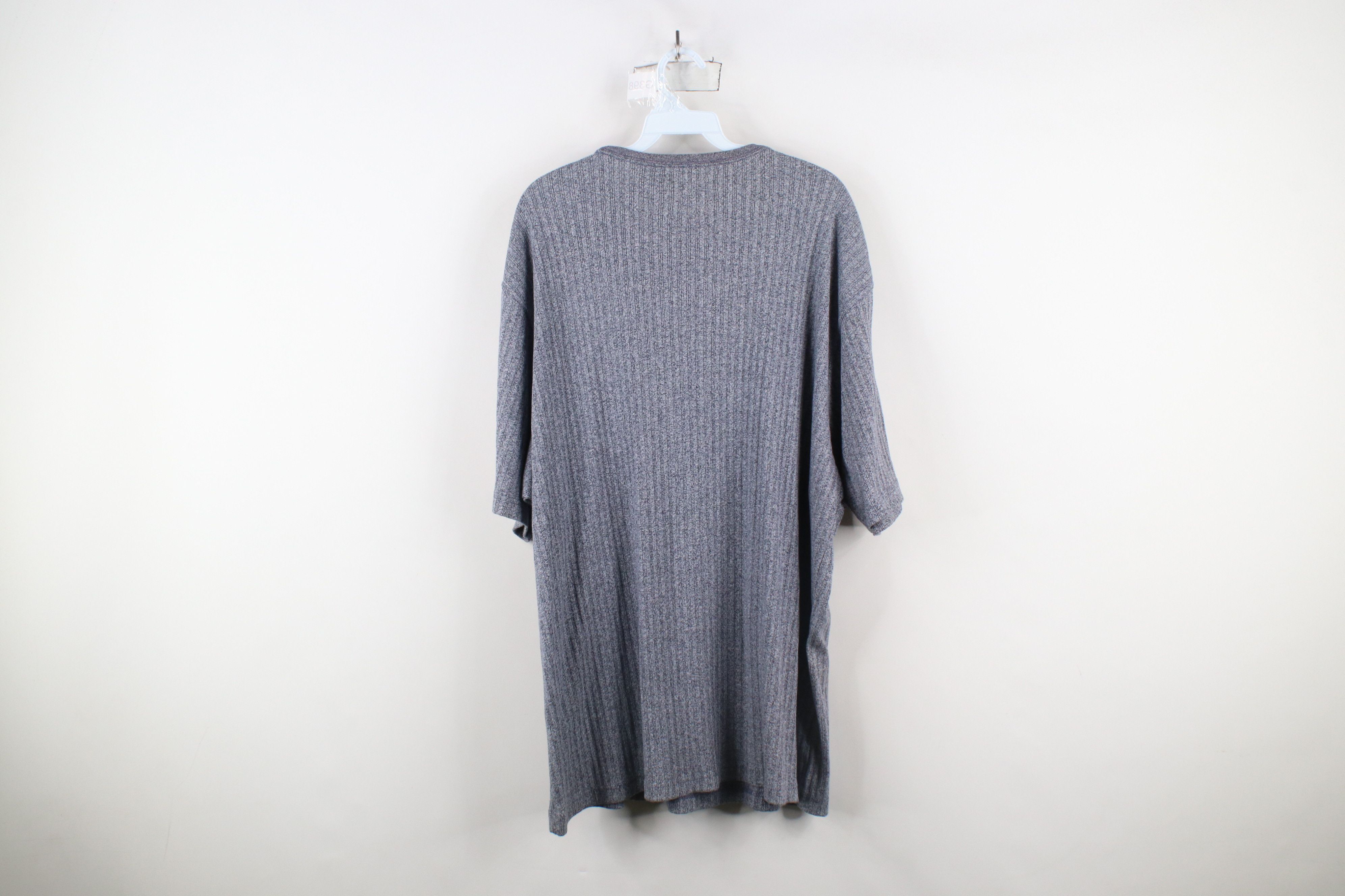 Vintage Vintage 90s Streetwear Ribbed Knit Short Sleeve T-Shirt Size US XL / EU 56 / 4 - 8 Thumbnail