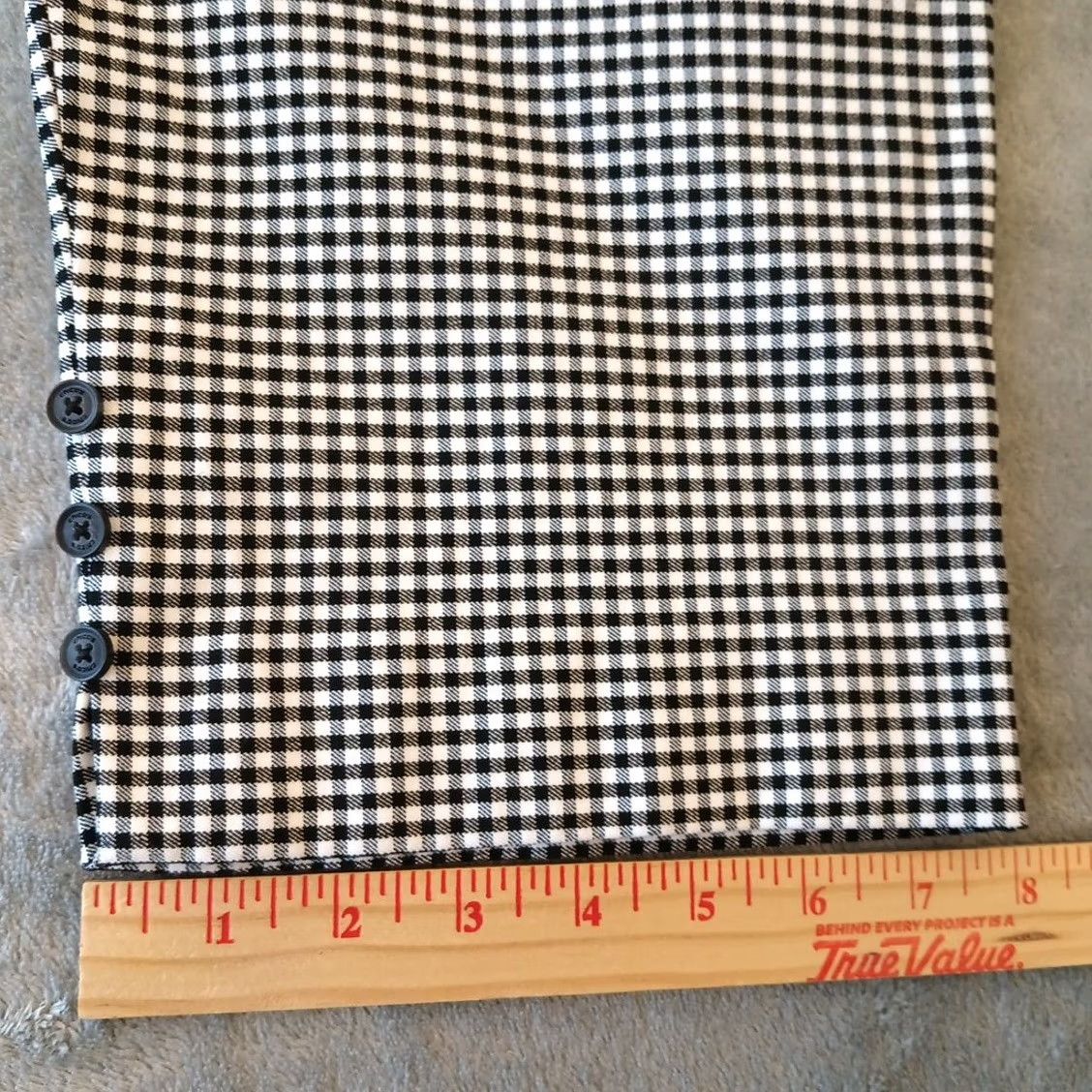 Vintage Chico'S Pants Womens 14 Black Capri Size Plaid Pull Button Accent Pockets Size 36" / US 14 / IT 50 - 5 Thumbnail