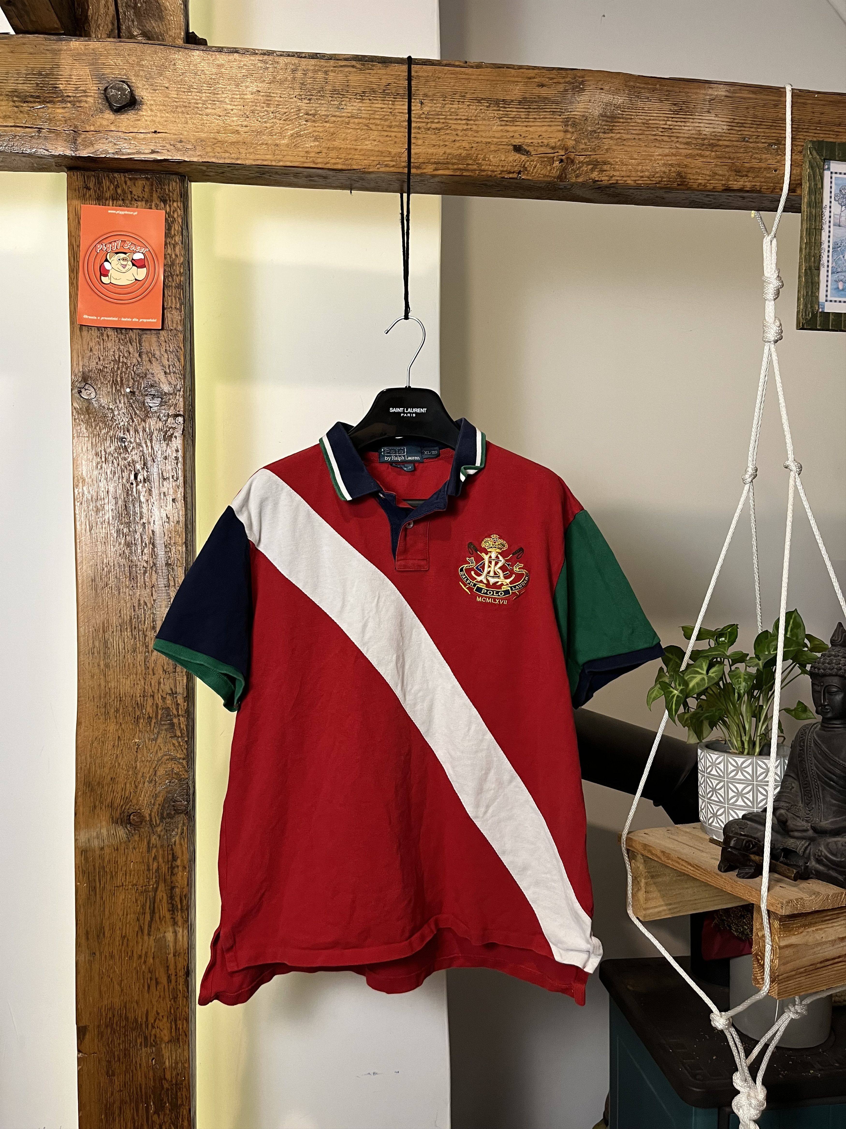 Polo Ralph Lauren × Ralph Lauren × Vintage Polo Ralph Lauren Rugby Polo Tee Size US XL / EU 56 / 4 - 1 Thumbnail